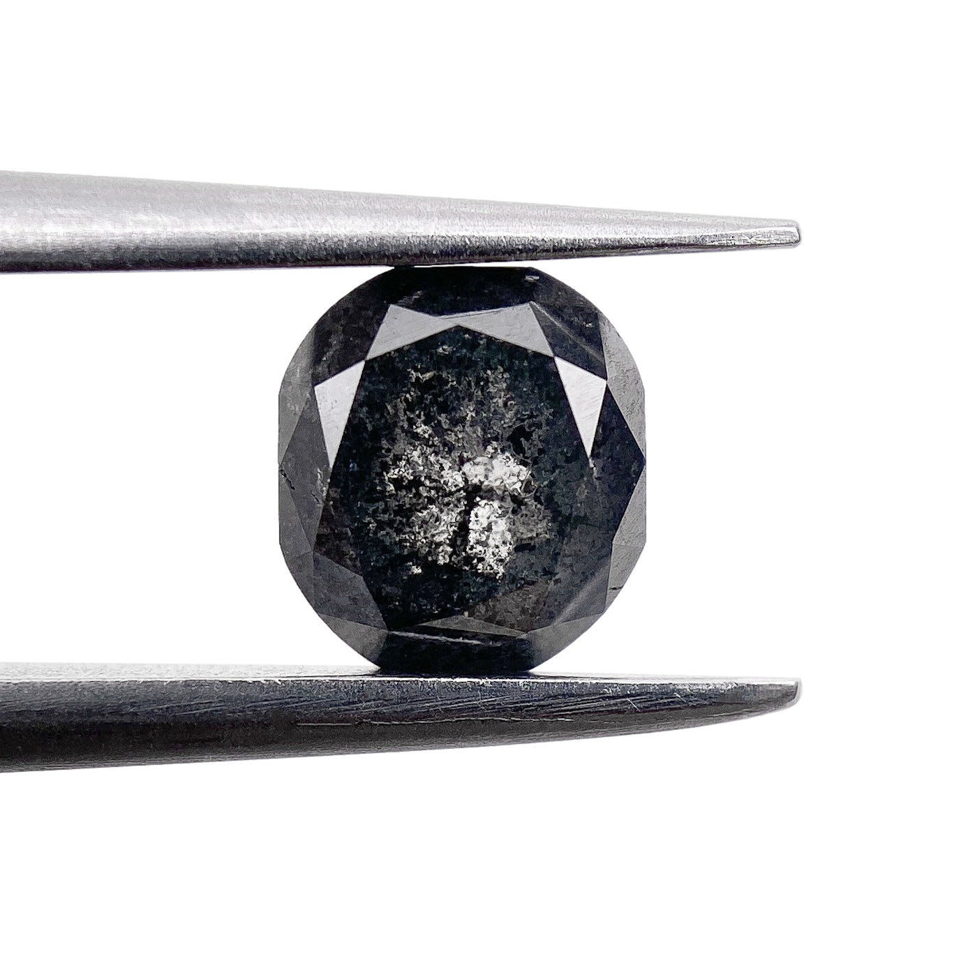 DIAMOND VAULT SALT & PEPPER DIAMOND 0.94ct | Salt & Pepper Cushion Shape Rose Cut Diamond
