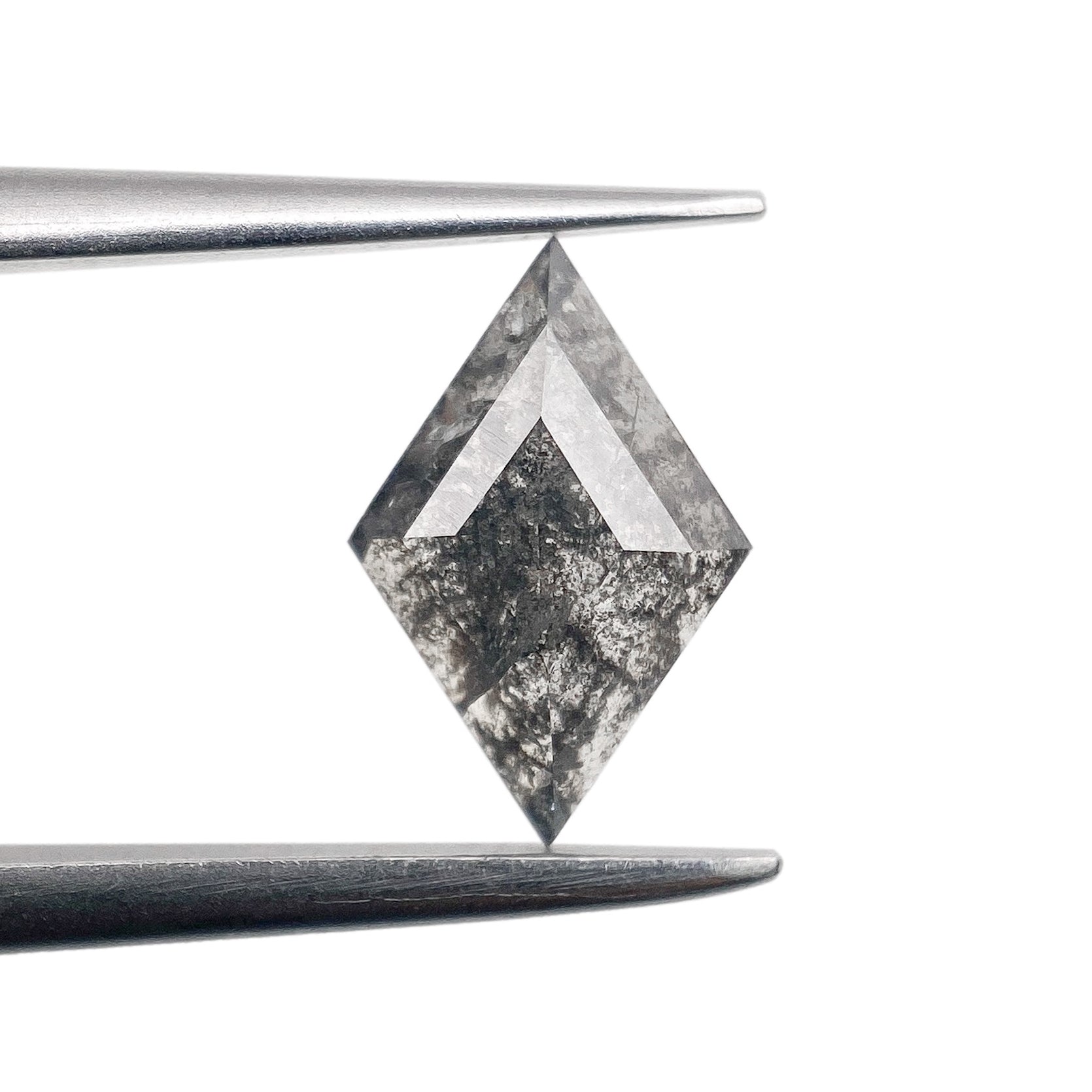 DIAMOND VAULT SALT & PEPPER DIAMOND 0.73ct | Salt & Pepper Lozenge Shape Step Cut Diamond