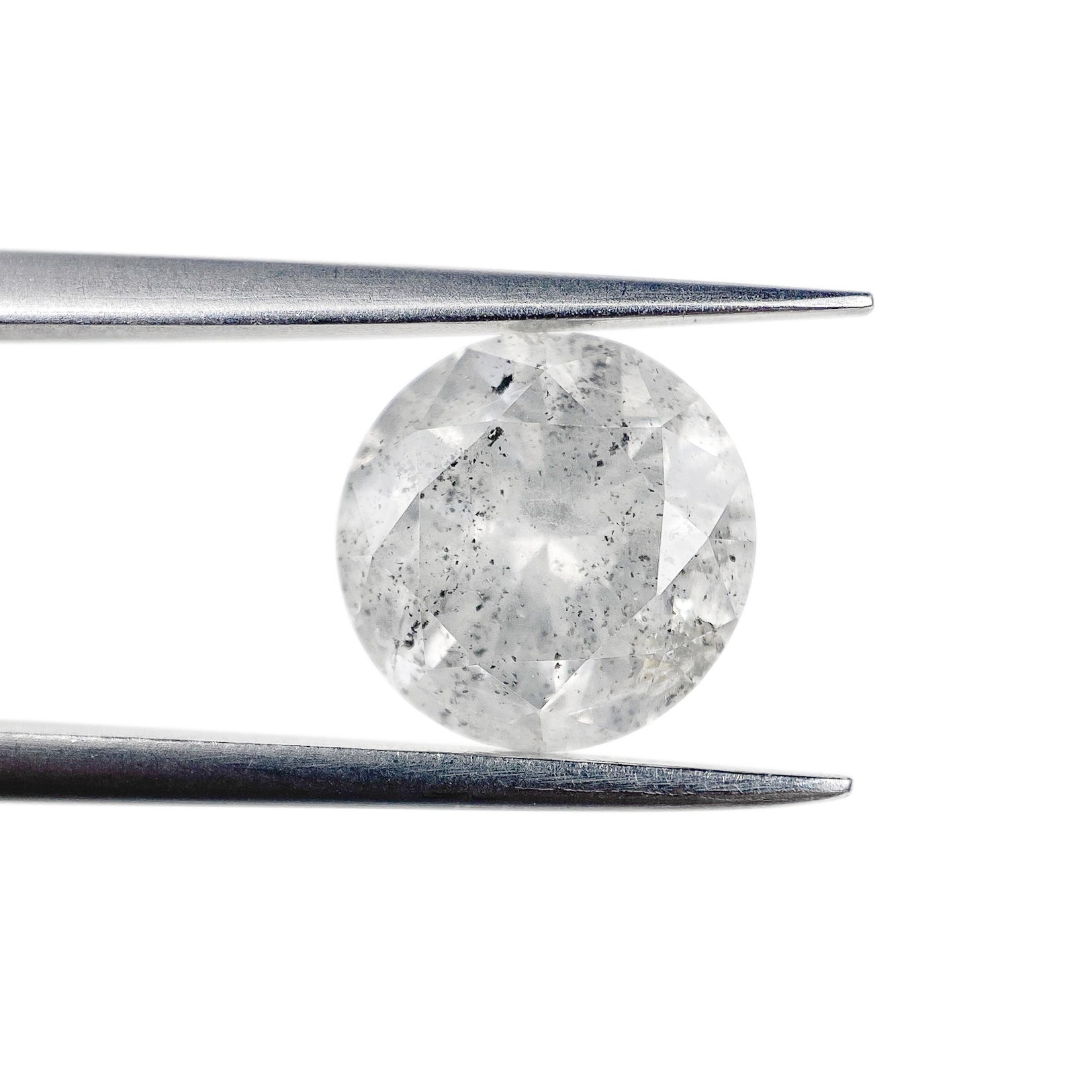 DIAMOND VAULT SALT & PEPPER DIAMOND 2.98ct | Salt & Pepper Round Shape Brilliant Cut Diamond