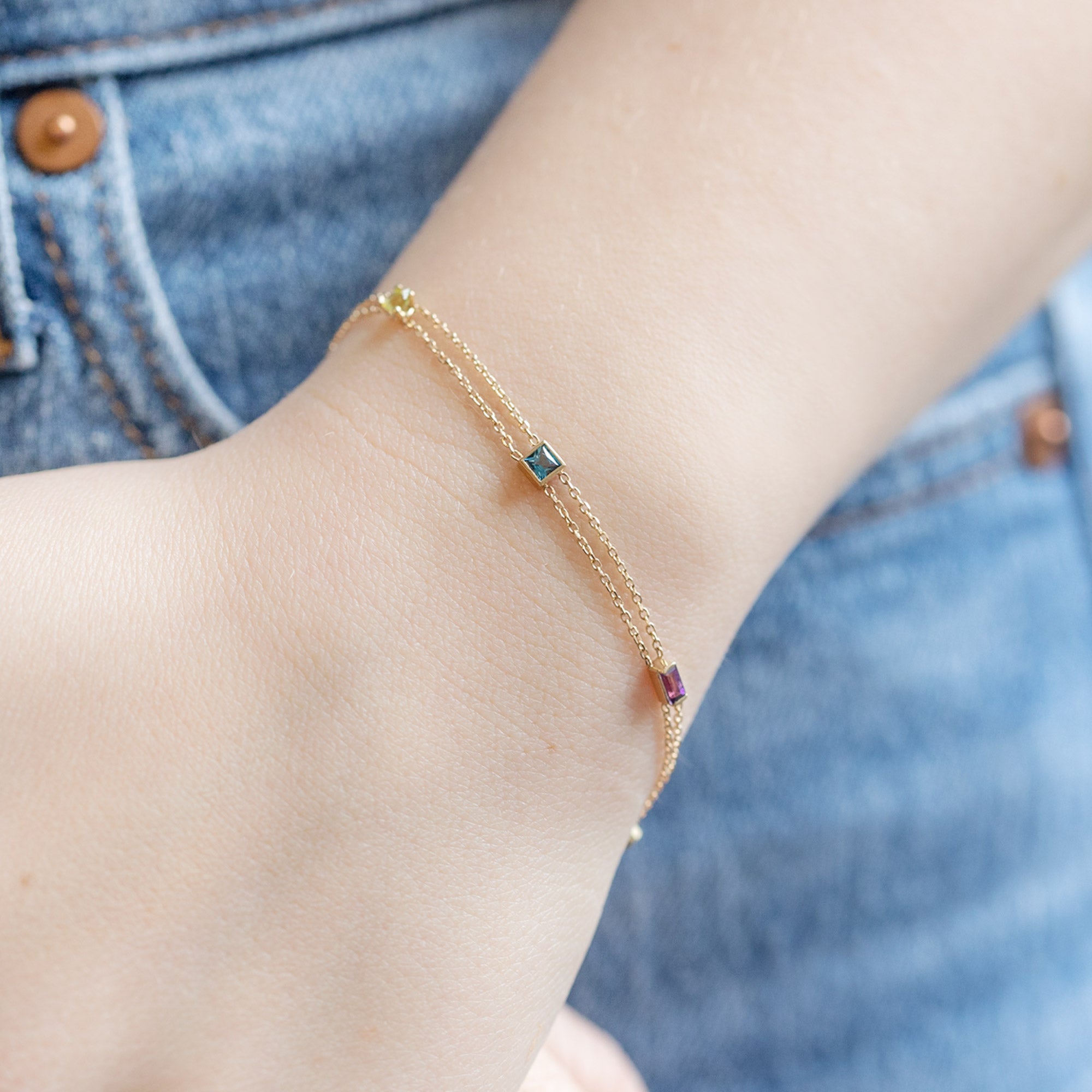 Alexis Russell Bracelets / Anklets The Candy Gemstone Bracelet | Yellow Gold
