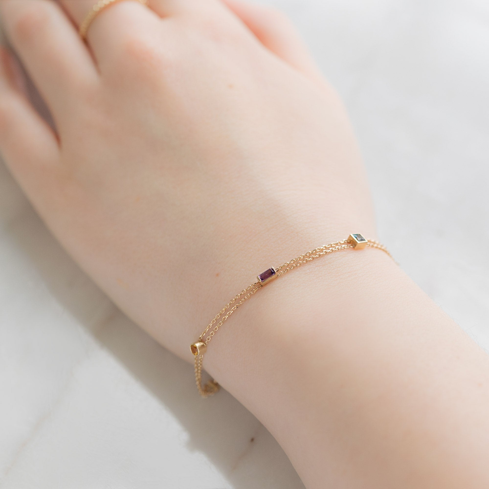 Alexis Russell Bracelets / Anklets The Candy Gemstone Bracelet | Yellow Gold