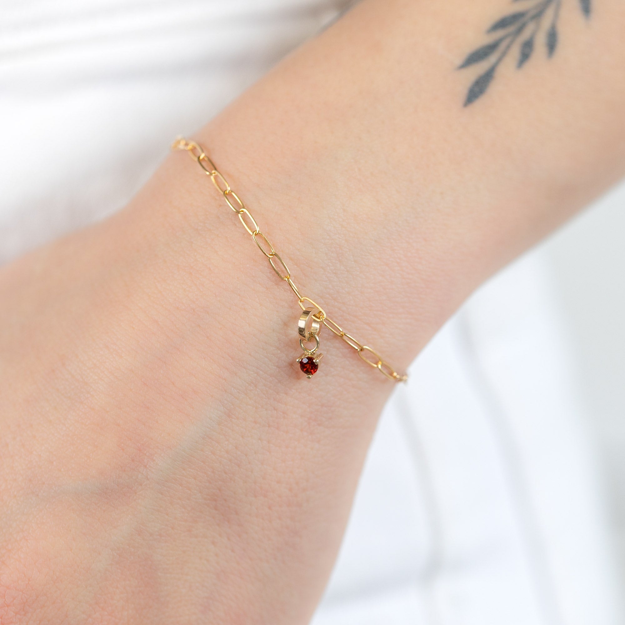 Alexis Russell Bracelets / Anklets The Drawn Cable Chain Charm Bracelet | Yellow Gold