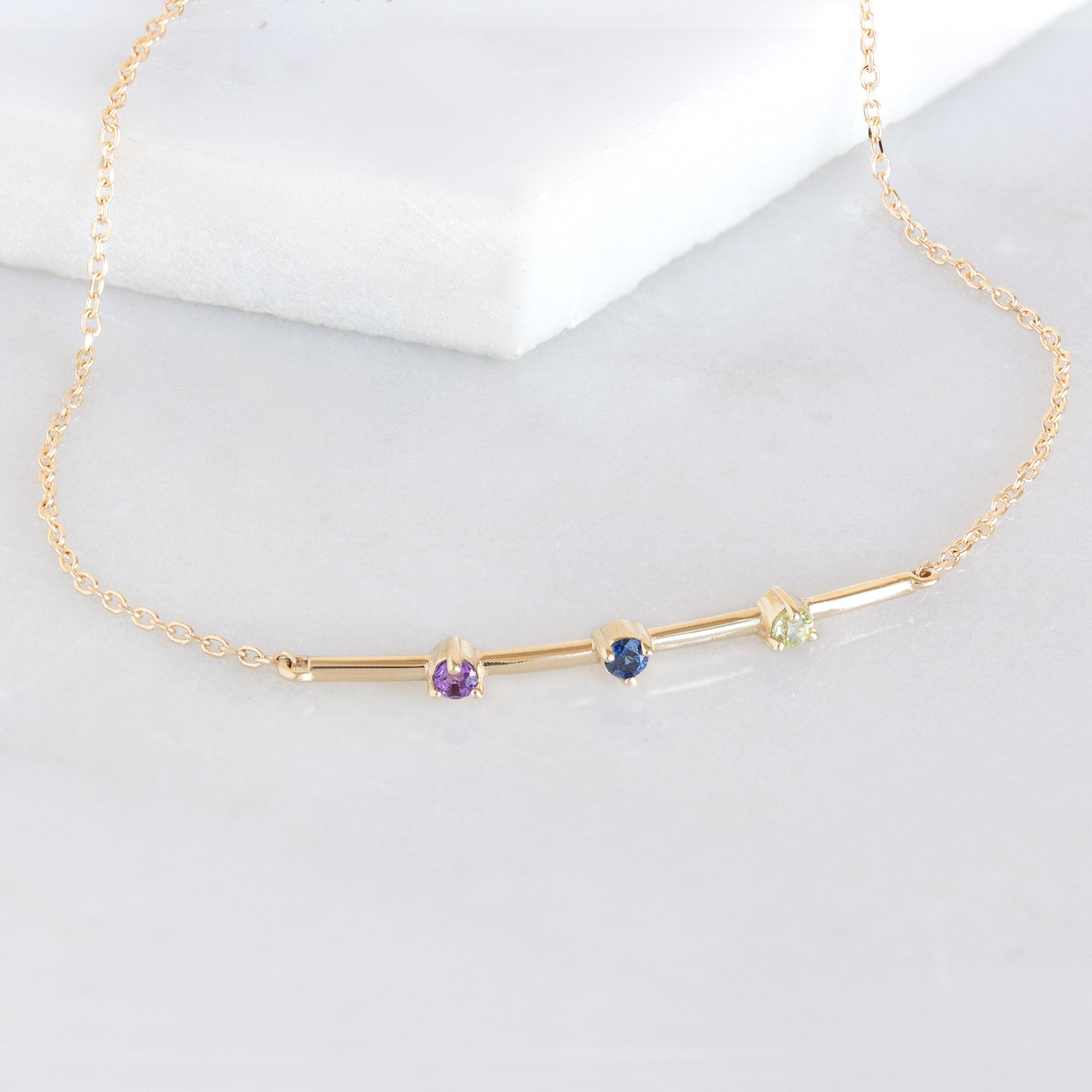 Alexis Russell Bracelets / Anklets The Custom Multi-Birthstone Bracelet | 3 Stones