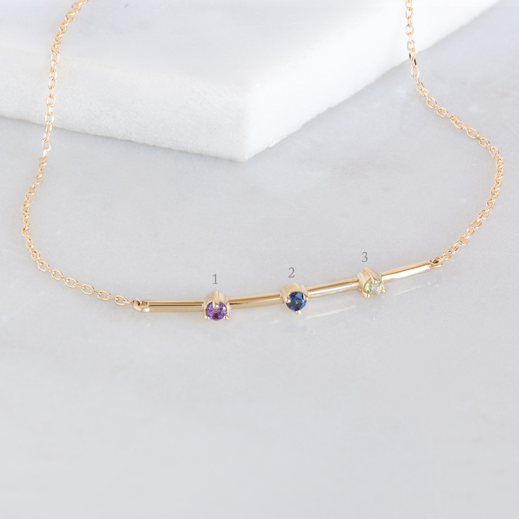 Alexis Russell Bracelets / Anklets The Custom Multi-Birthstone Bracelet | 3 Stones