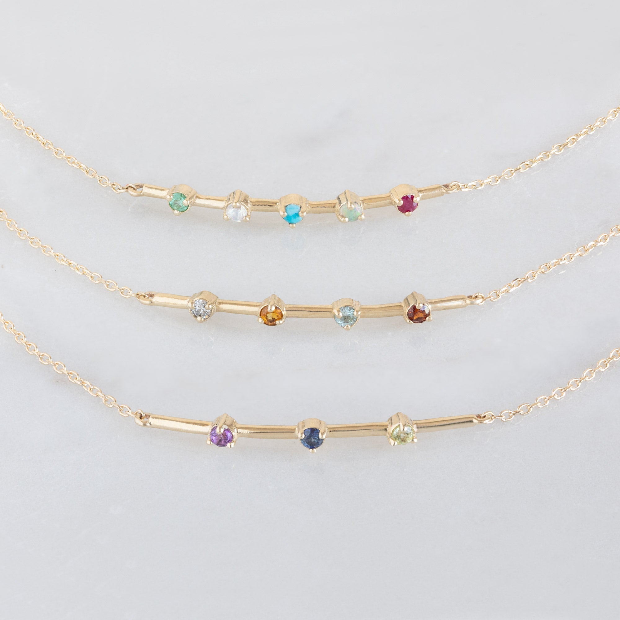 Alexis Russell Bracelets / Anklets The Custom Multi-Birthstone Bracelet | 3 Stones