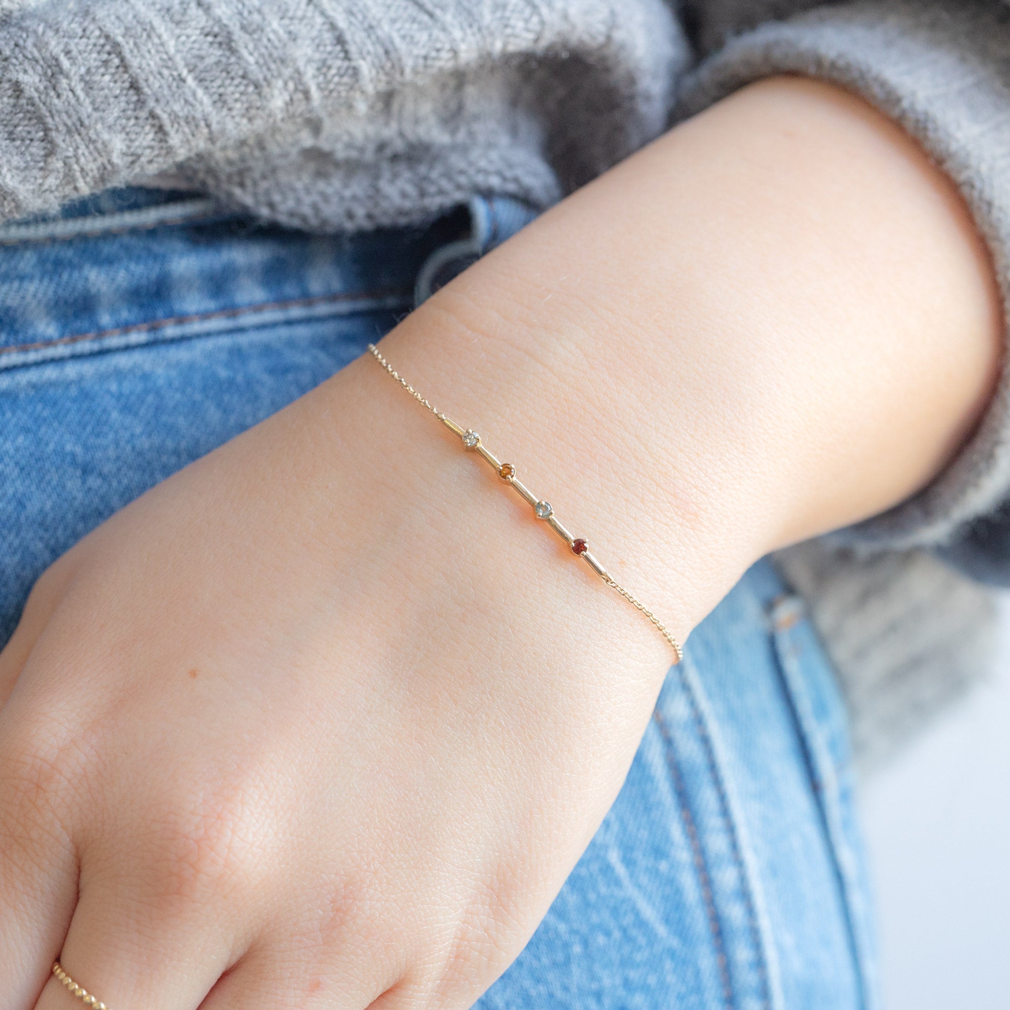 Alexis Russell Bracelets / Anklets The Custom Multi-Birthstone Bracelet | 4 Stones