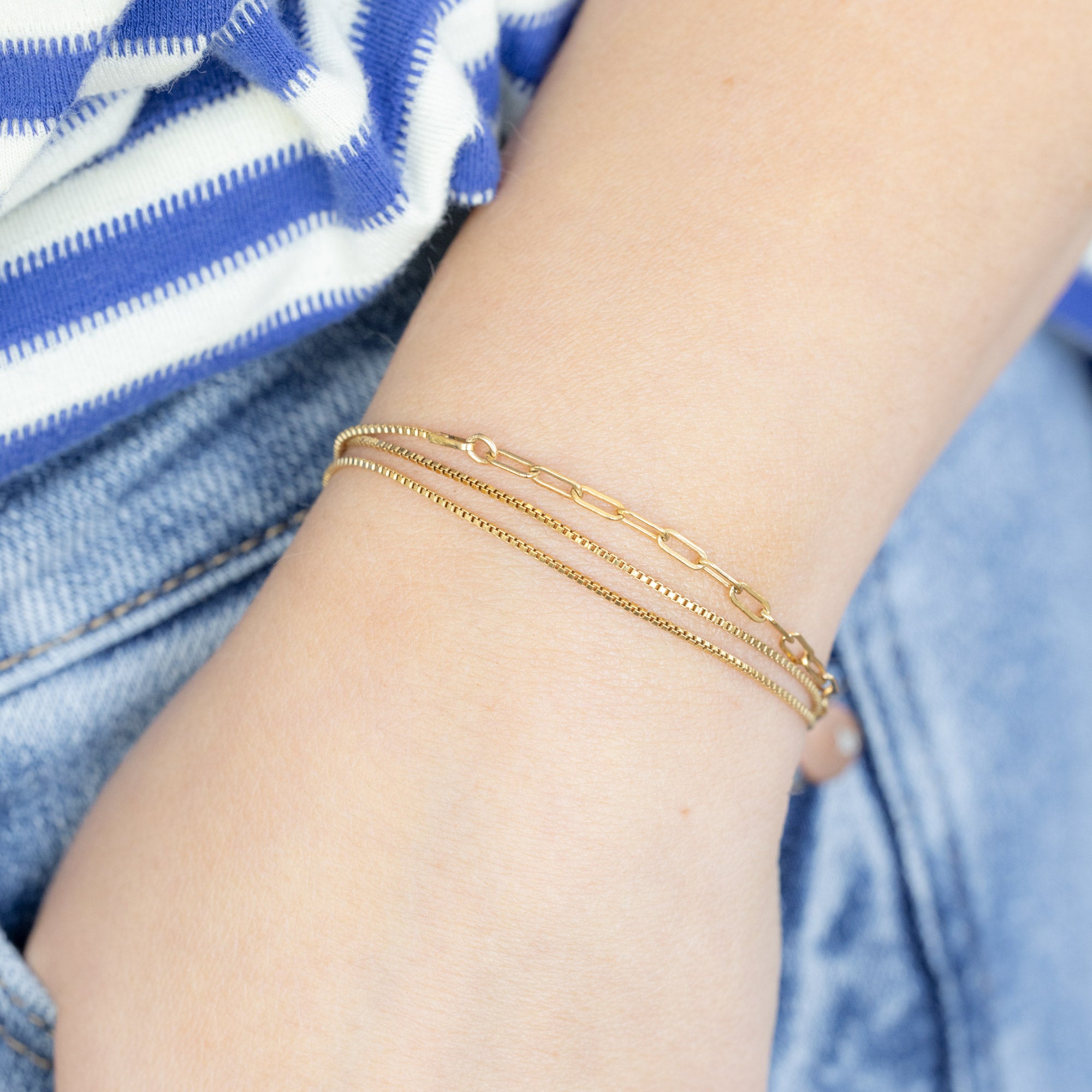 Alexis Russell Bracelets / Anklets The 4-in-1 Cable Chain Bracelet | Yellow, Rose, White or Sterling Silver