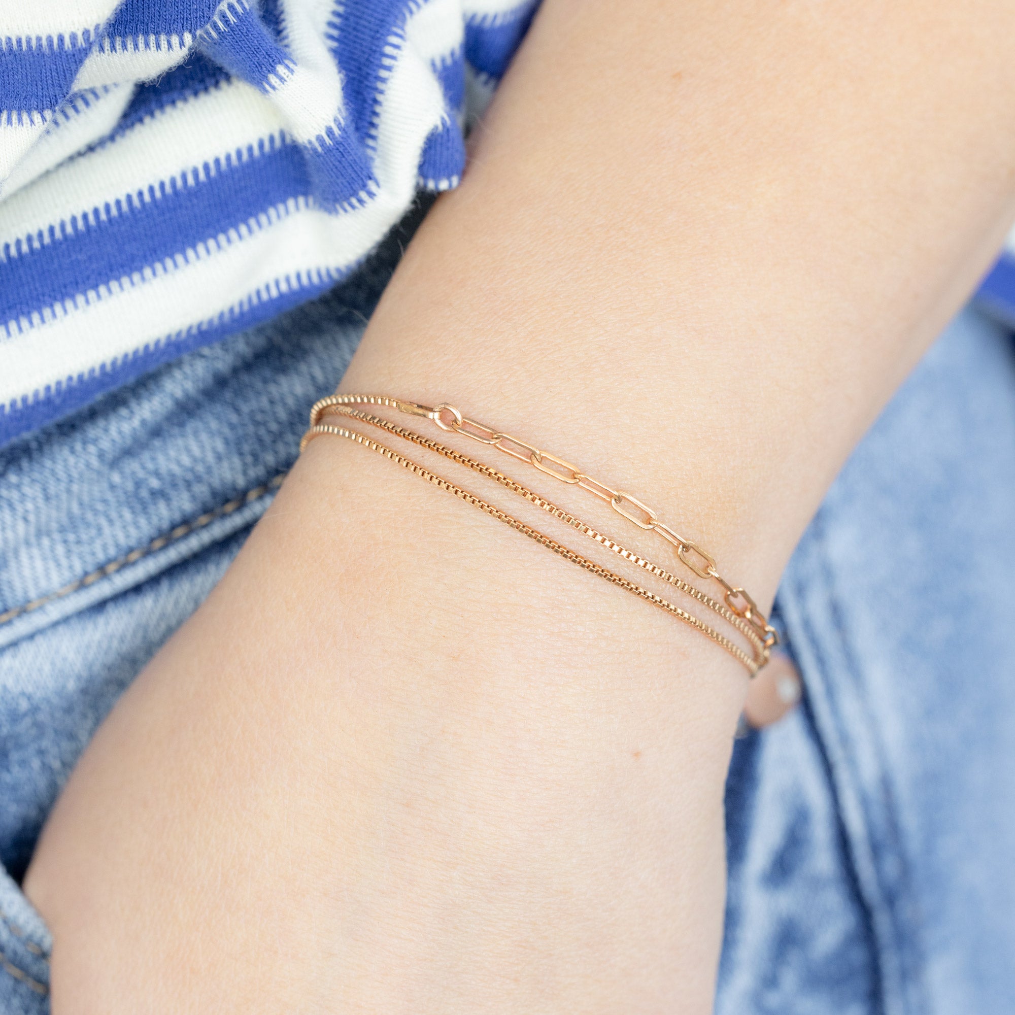 Alexis Russell Bracelets / Anklets The 4-in-1 Cable Chain Bracelet | Yellow, Rose, White or Sterling Silver