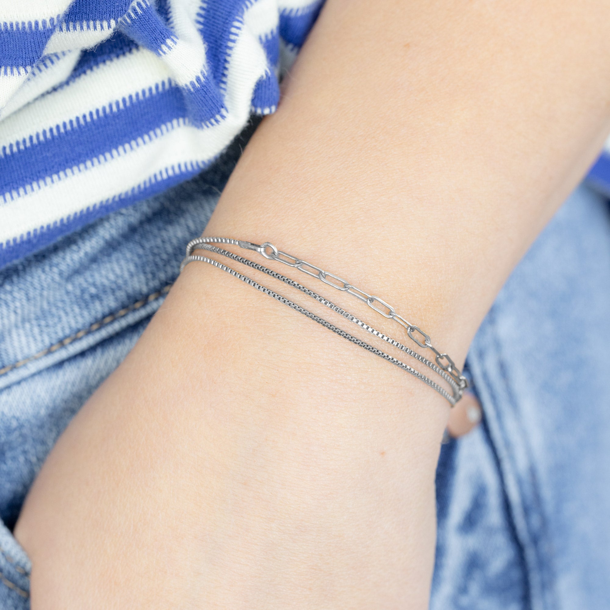 Alexis Russell Bracelets / Anklets The 4-in-1 Cable Chain Bracelet | Yellow, Rose, White or Sterling Silver