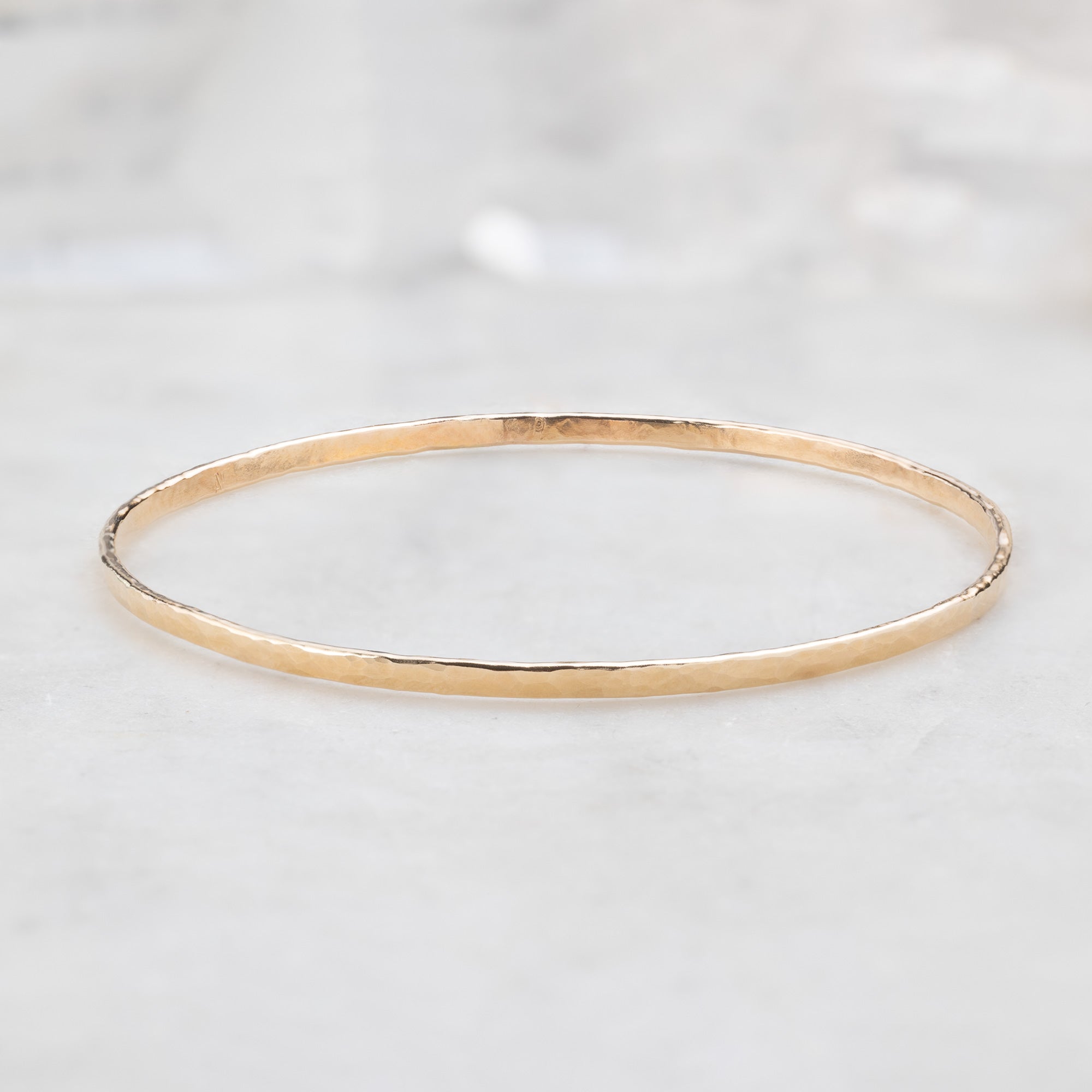 Alexis Russell Bracelets / Anklets The Hammered Stacking Bangle | Yellow, Rose or Sterling Silver