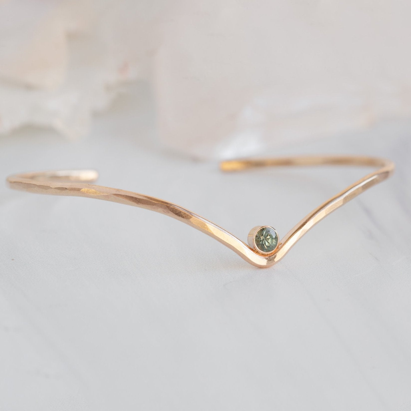 Alexis Russell Bracelets / Anklets The Montana Sapphire Peak Cuff Bracelet | Yellow Gold or Sterling Silver
