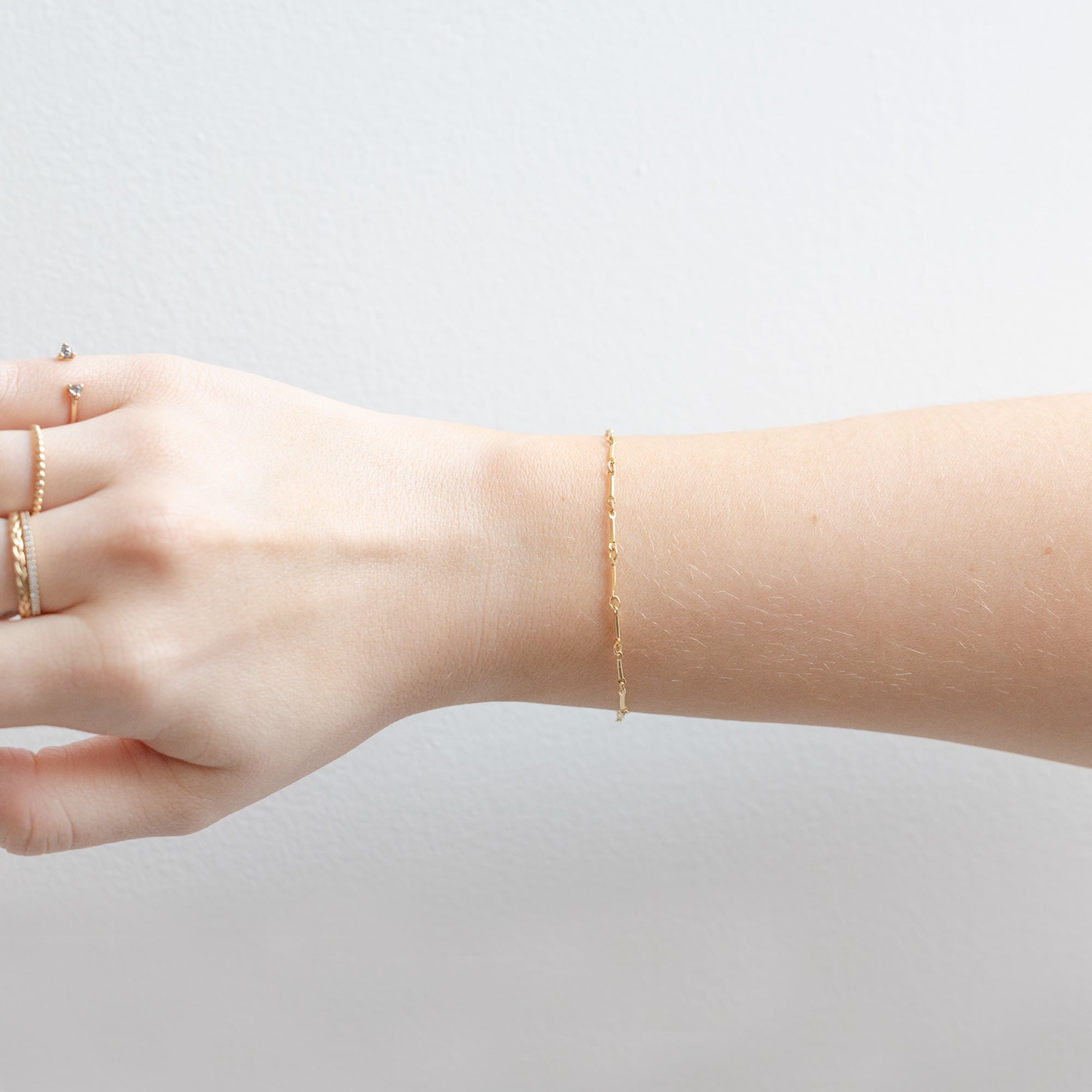 Alexis Russell Bracelets / Anklets The Bar Chain Bracelet | Yellow Gold