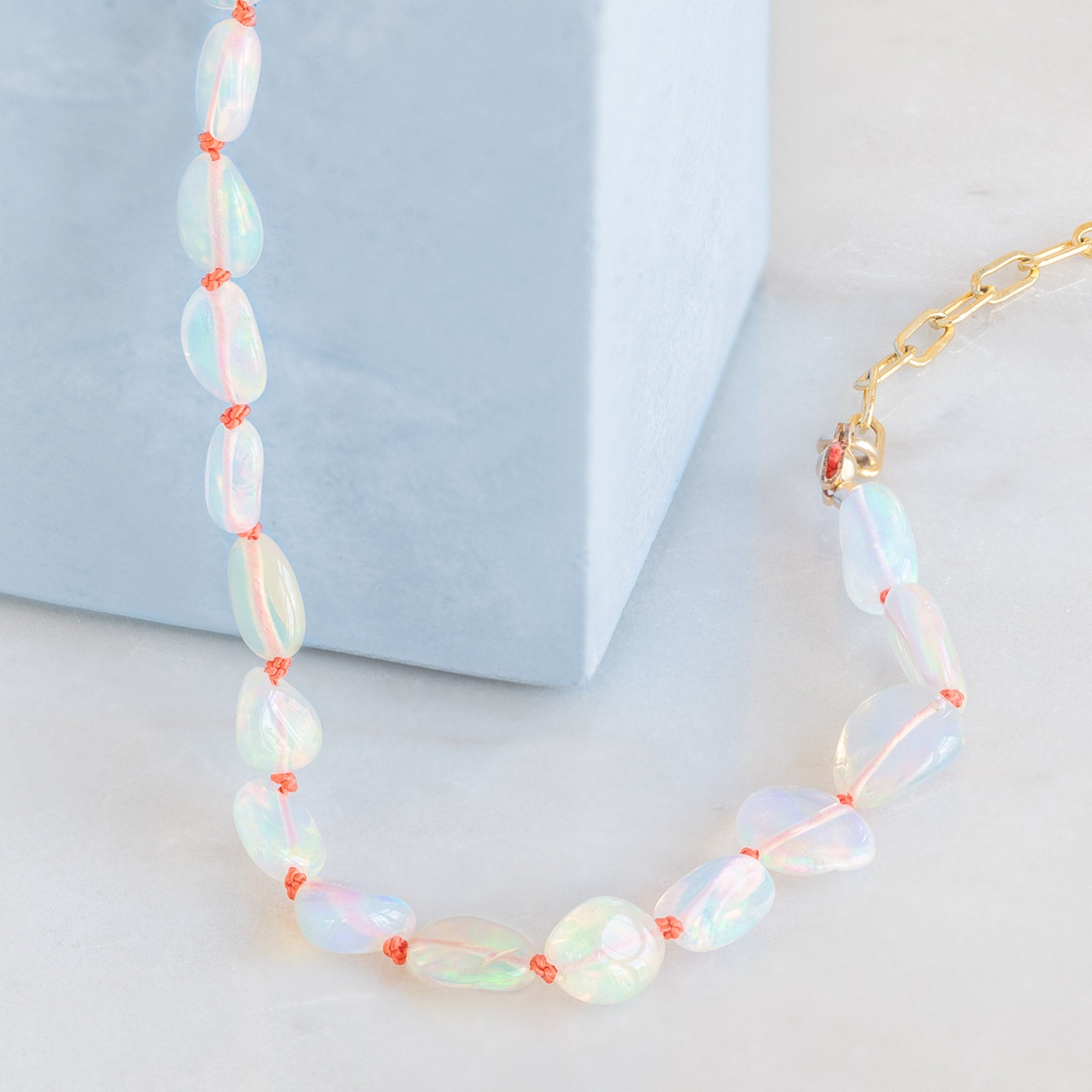 Alexis Russell Bracelets / Anklets The Knotted Opal Bracelet | Yellow Gold