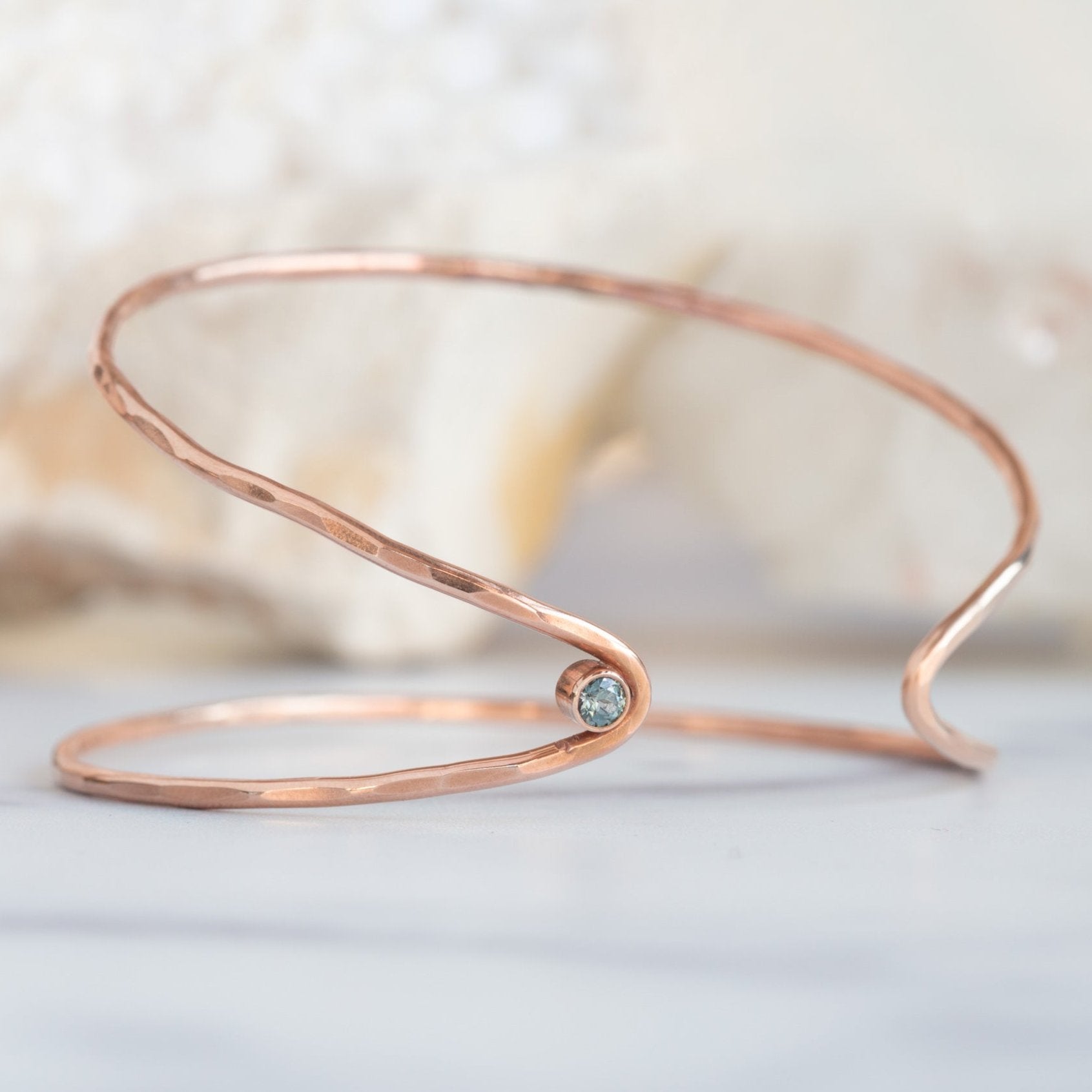 Alexis Russell Bracelets / Anklets The Sapphire Arrow Cuff Bracelet | Yellow, Rose or Sterling Silver