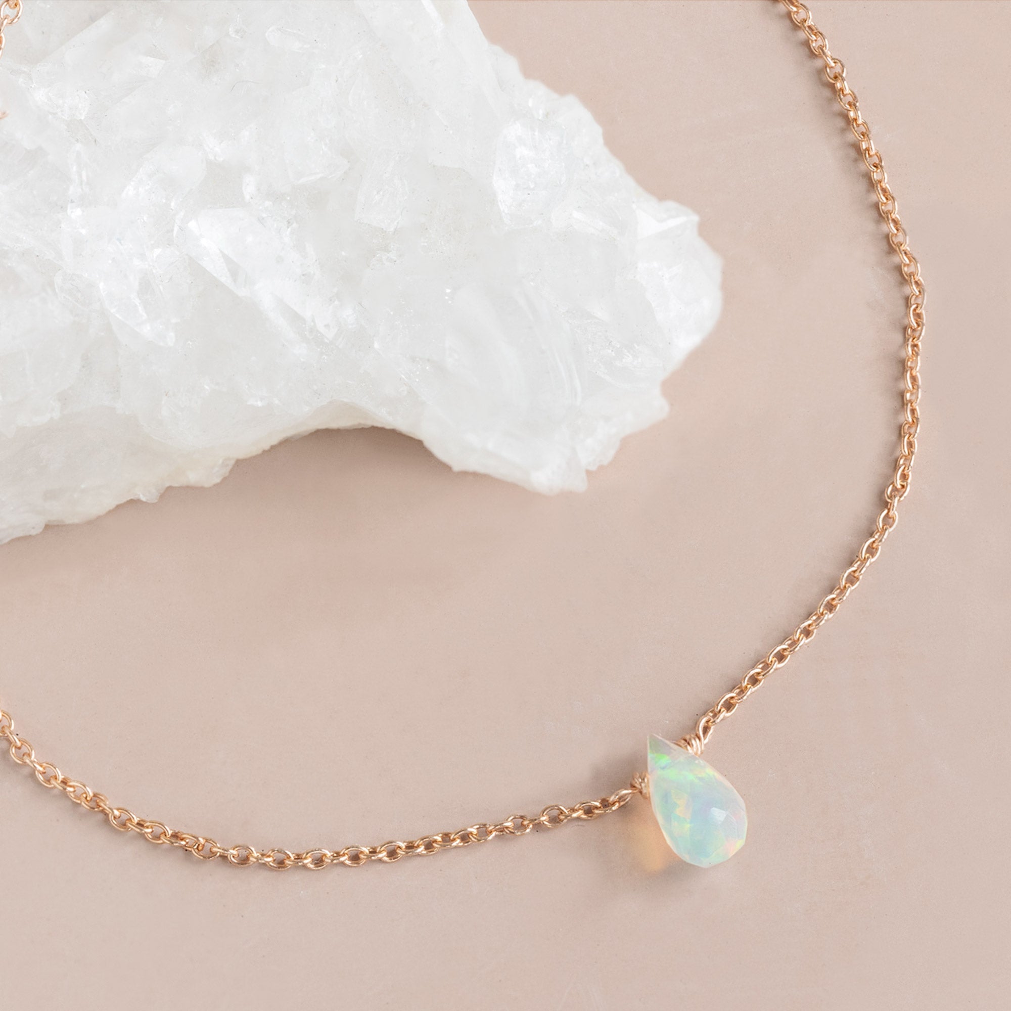 Alexis Russell Bracelets / Anklets The Opal Teardrop Bracelet | Yellow or Rose Gold