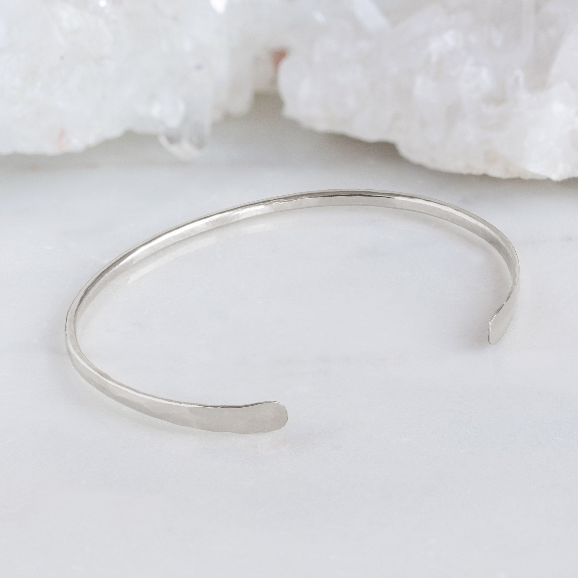 Alexis Russell Bracelets / Anklets The Hammered Open Cuff Bracelet | Yellow, Rose or Sterling Silver