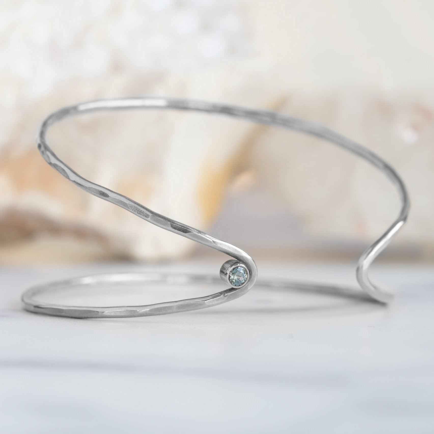 Alexis Russell Bracelets / Anklets The Sapphire Arrow Cuff Bracelet | Yellow, Rose or Sterling Silver