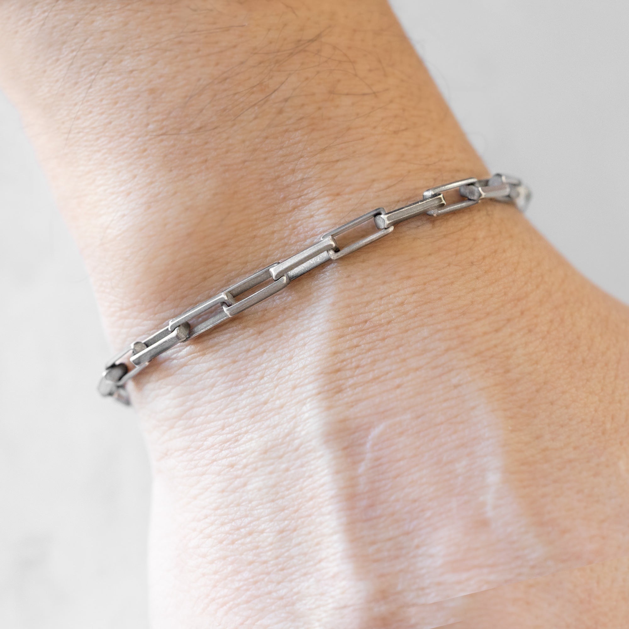 Alexis Russell Bracelets / Anklets The Men's Drawn Cable Chain Bracelet | Sterling Silver