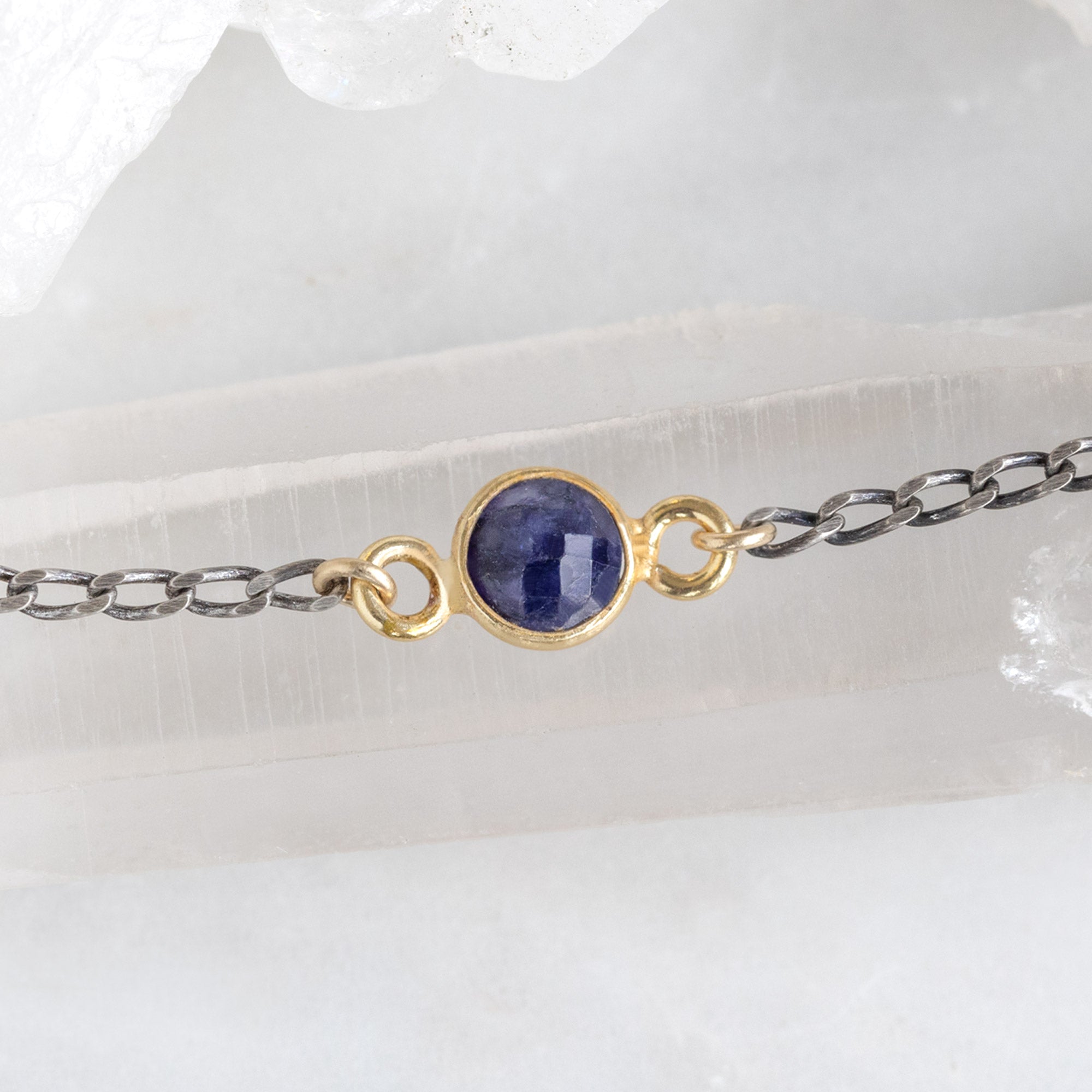 Alexis Russell Bracelets / Anklets The Simple Blue Sapphire Gemstone Bracelet | Sterling Silver