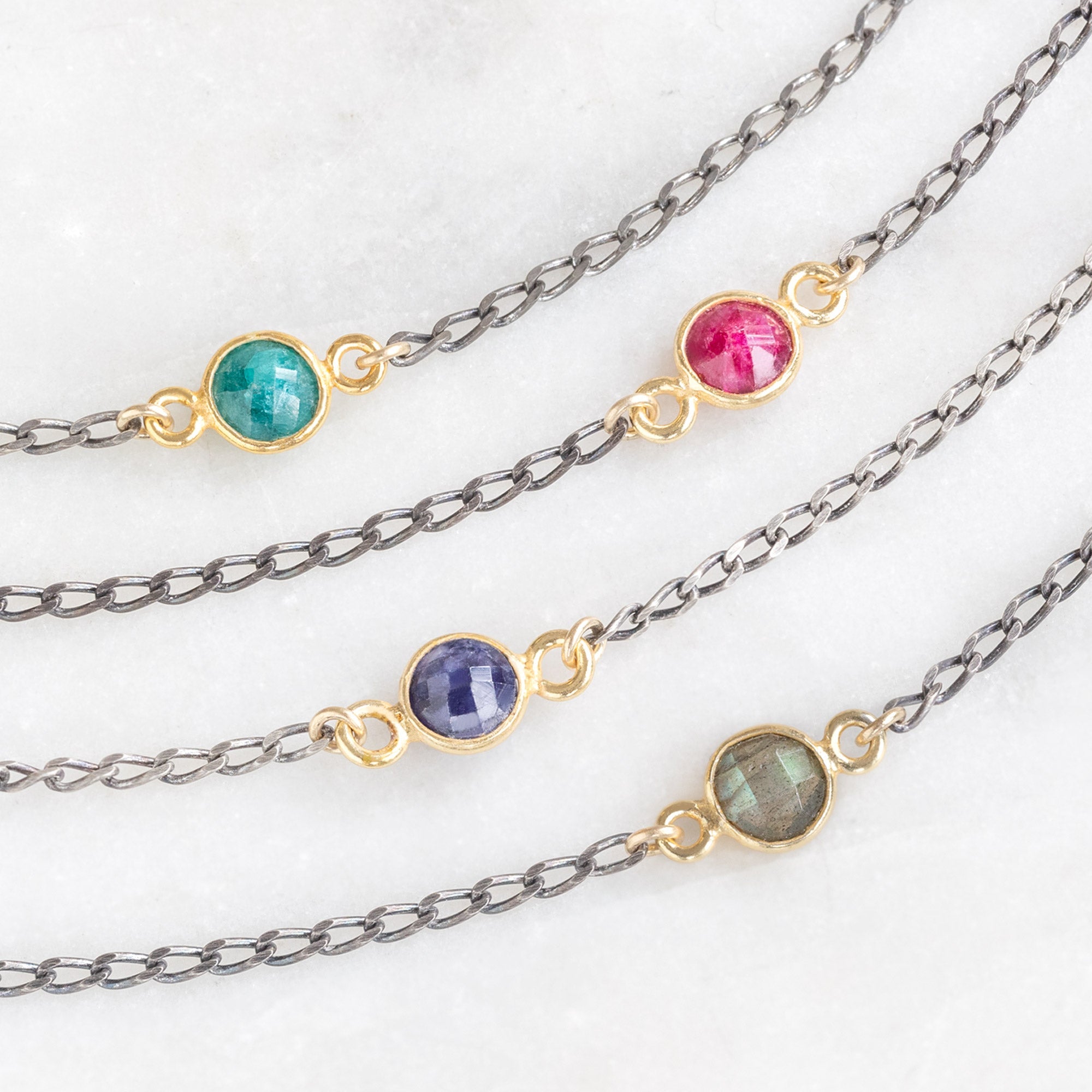 Alexis Russell Bracelets / Anklets The Simple Blue Sapphire Gemstone Bracelet | Sterling Silver