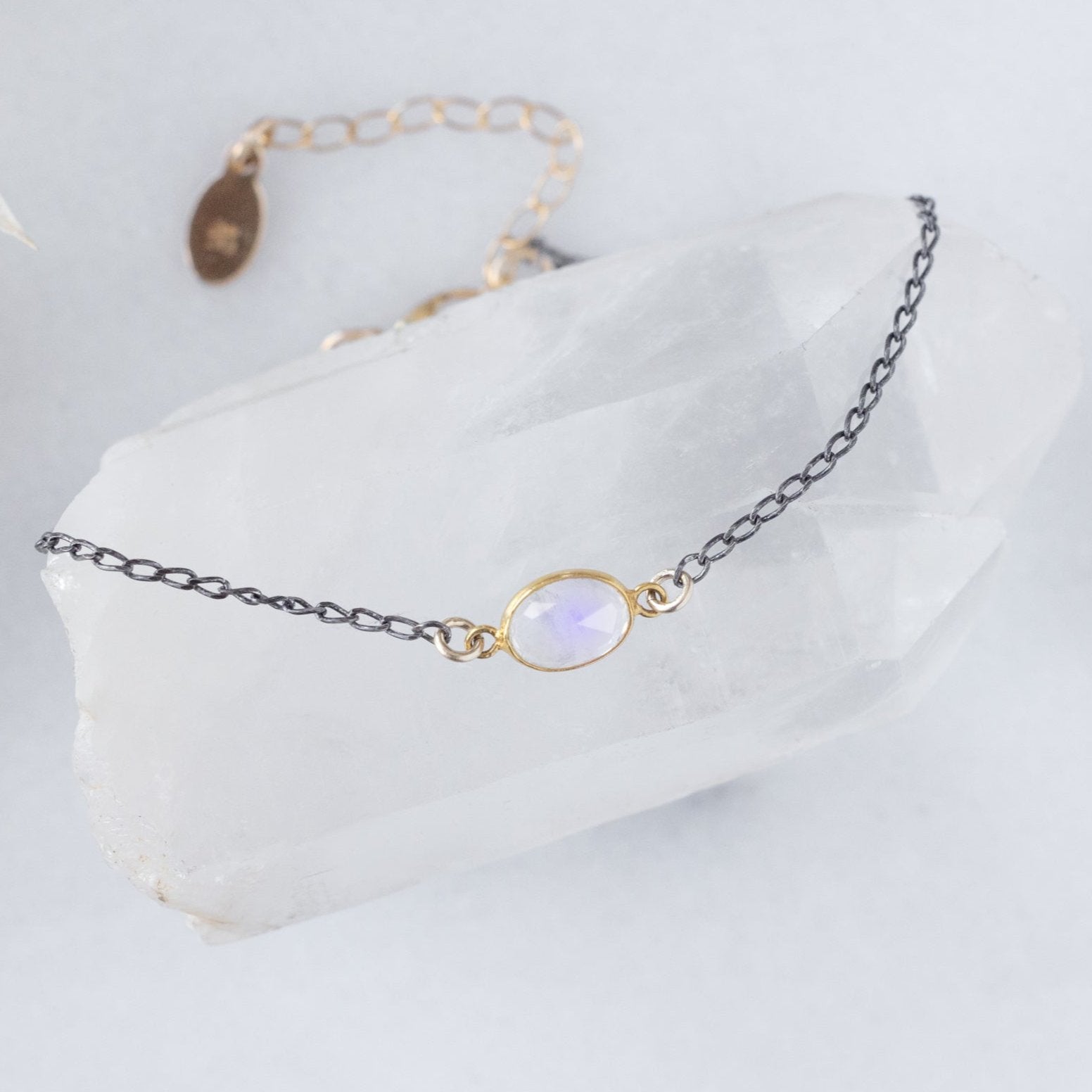 Alexis Russell Bracelets / Anklets The Moonstone Chain Bracelet | Sterling Silver