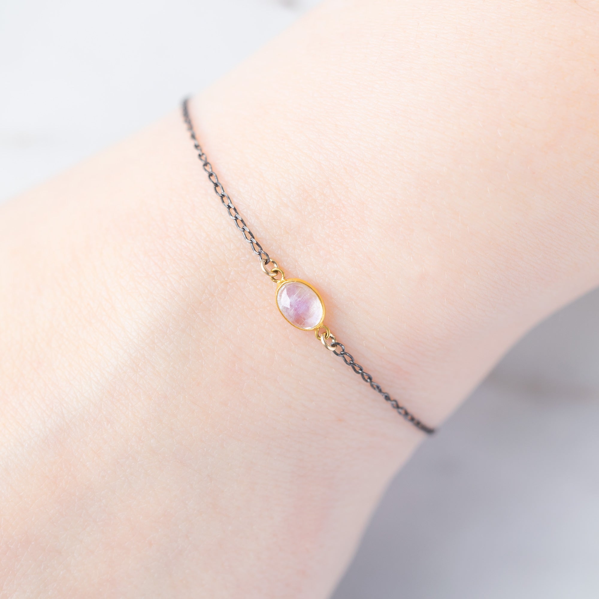 Alexis Russell Bracelets / Anklets The Moonstone Chain Bracelet | Sterling Silver