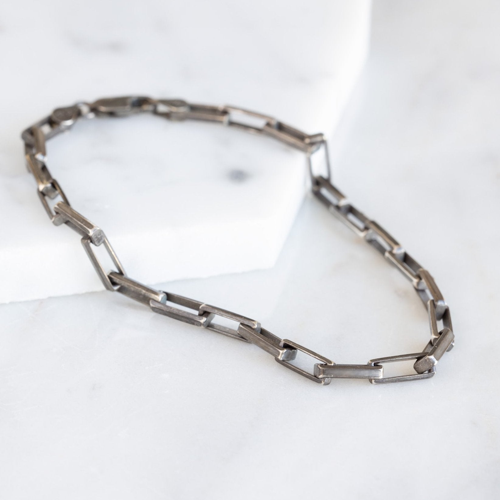 Alexis Russell Bracelets / Anklets The Men's Drawn Cable Chain Bracelet | Sterling Silver