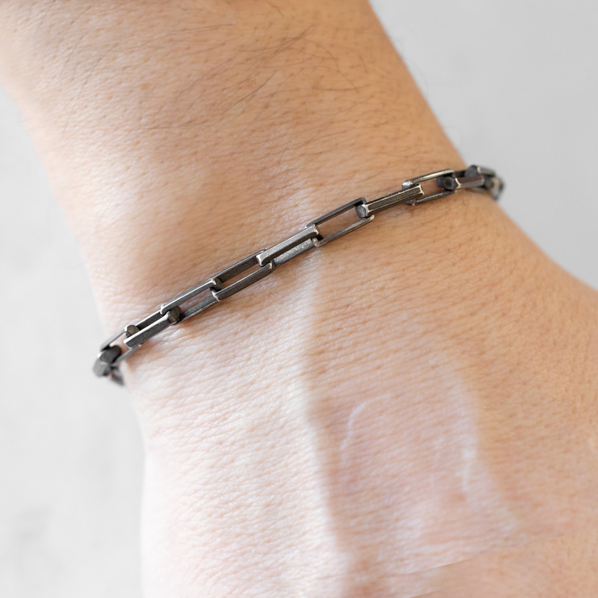 Alexis Russell Bracelets / Anklets The Men's Drawn Cable Chain Bracelet | Sterling Silver