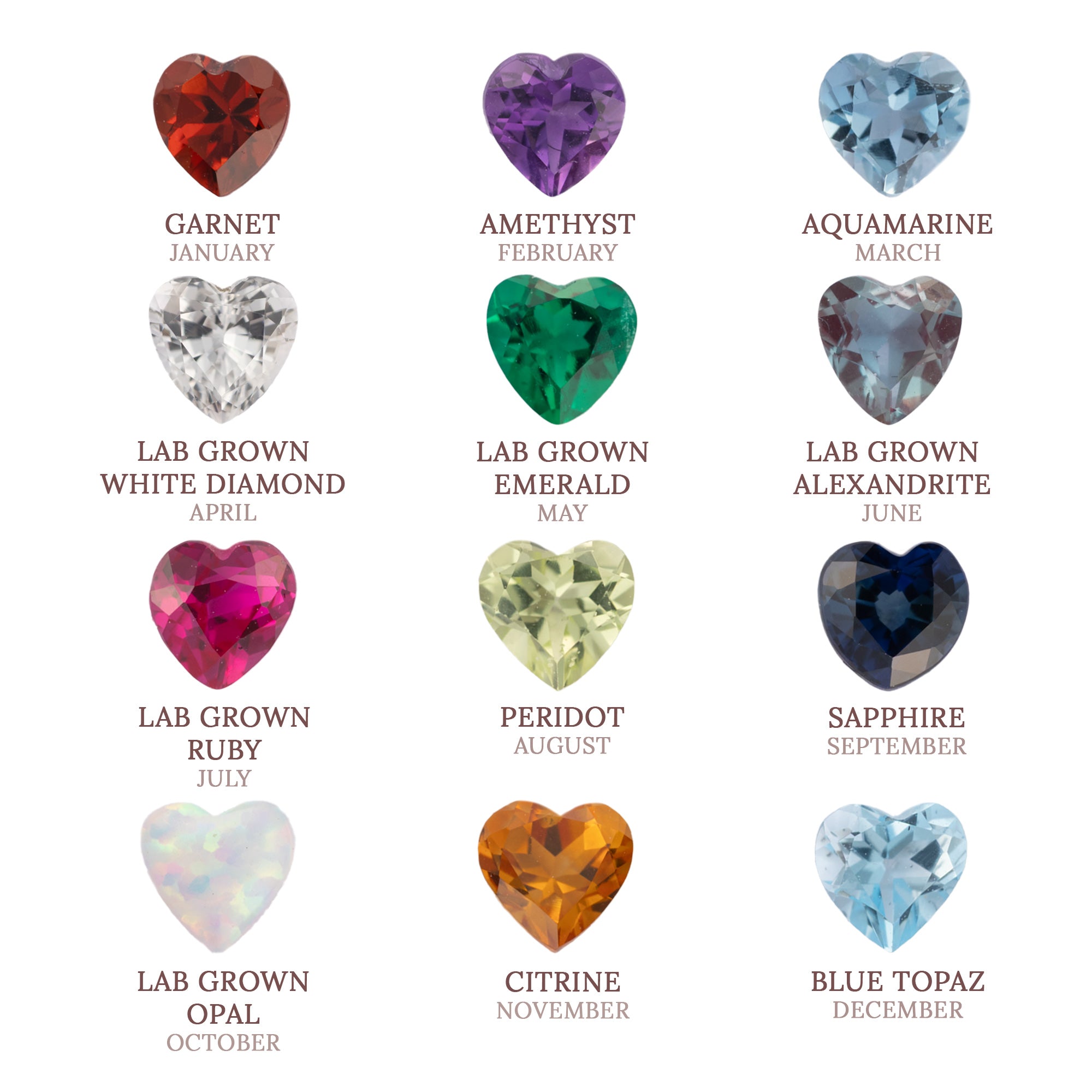 Alexis Russell  Rings Dual Heart Birthstone Ring | Yellow Gold or Sterling Silver