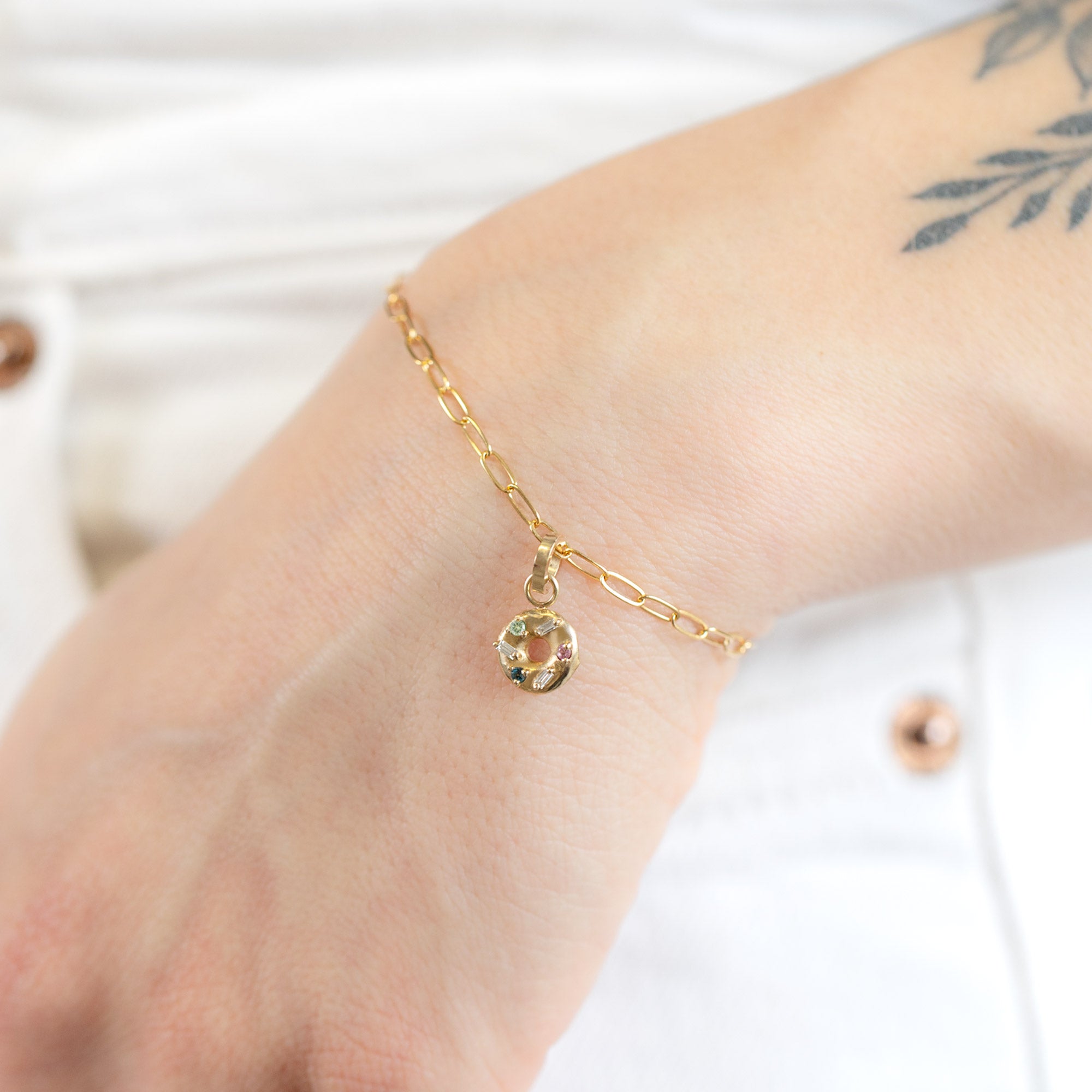 Alexis Russell Charms The Donut Charm | Yellow Gold