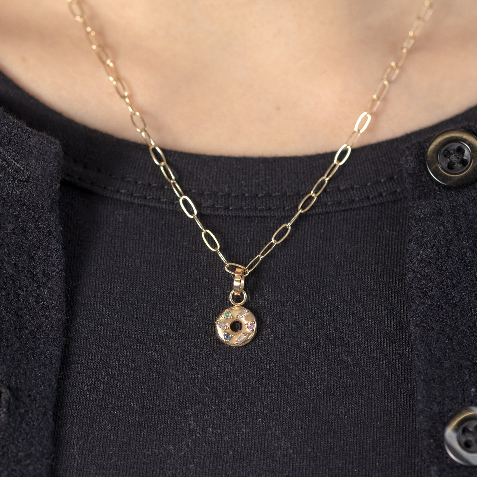 Alexis Russell Charms The Donut Charm | Yellow Gold