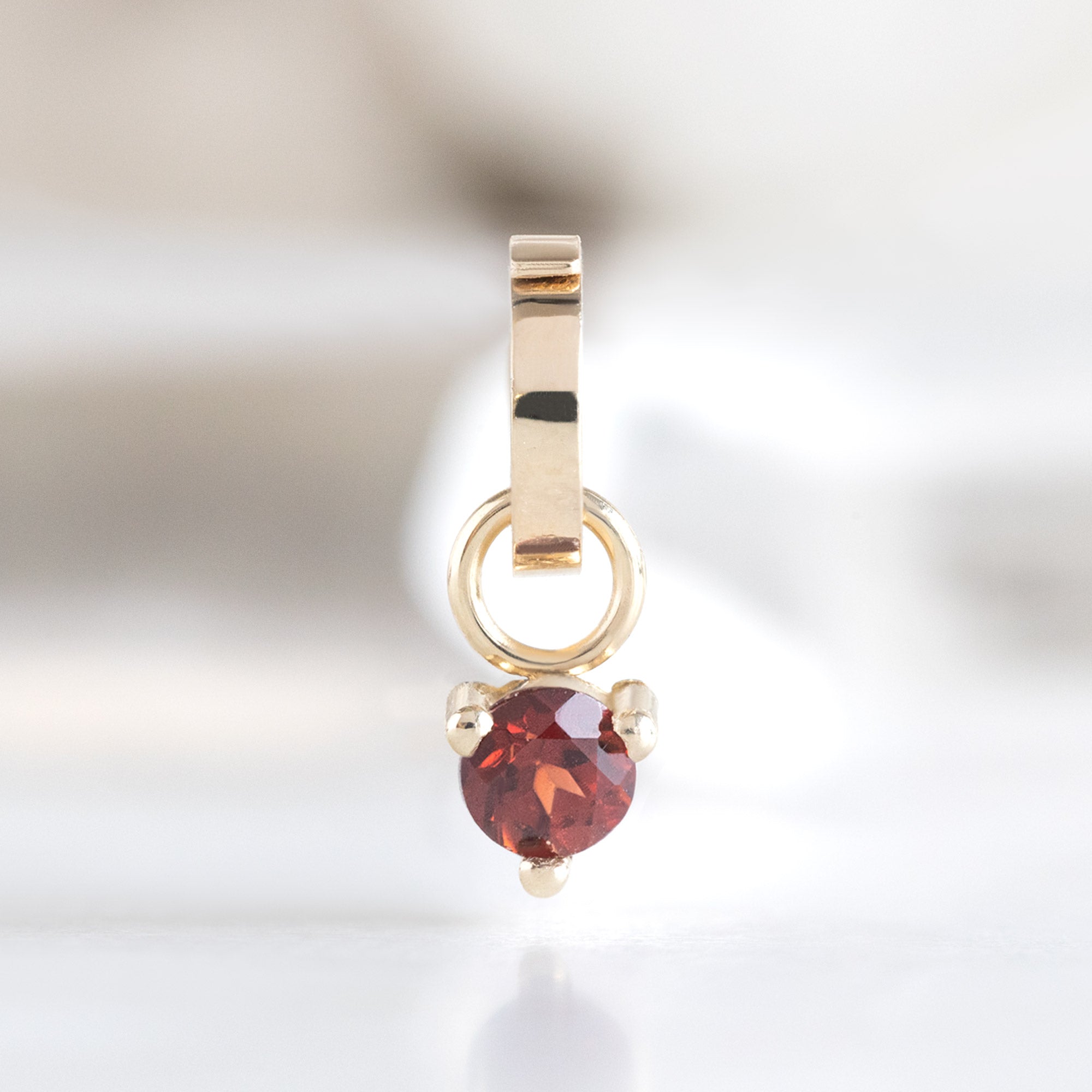 Alexis Russell Charms The Garnet Birthstone Charm | Yellow Gold