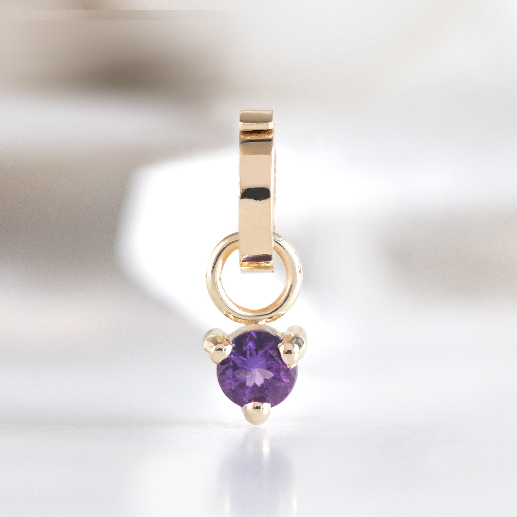Alexis Russell Charms The Amethyst Birthstone Charm | Yellow Gold