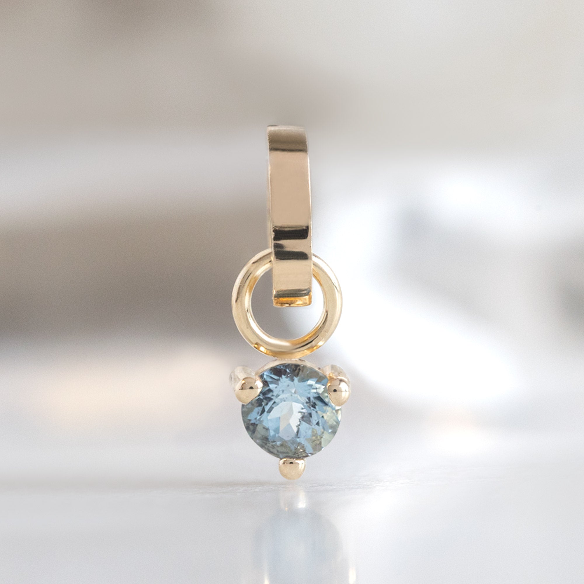 Alexis Russell Charms The Aquamarine Birthstone Charm | Yellow Gold