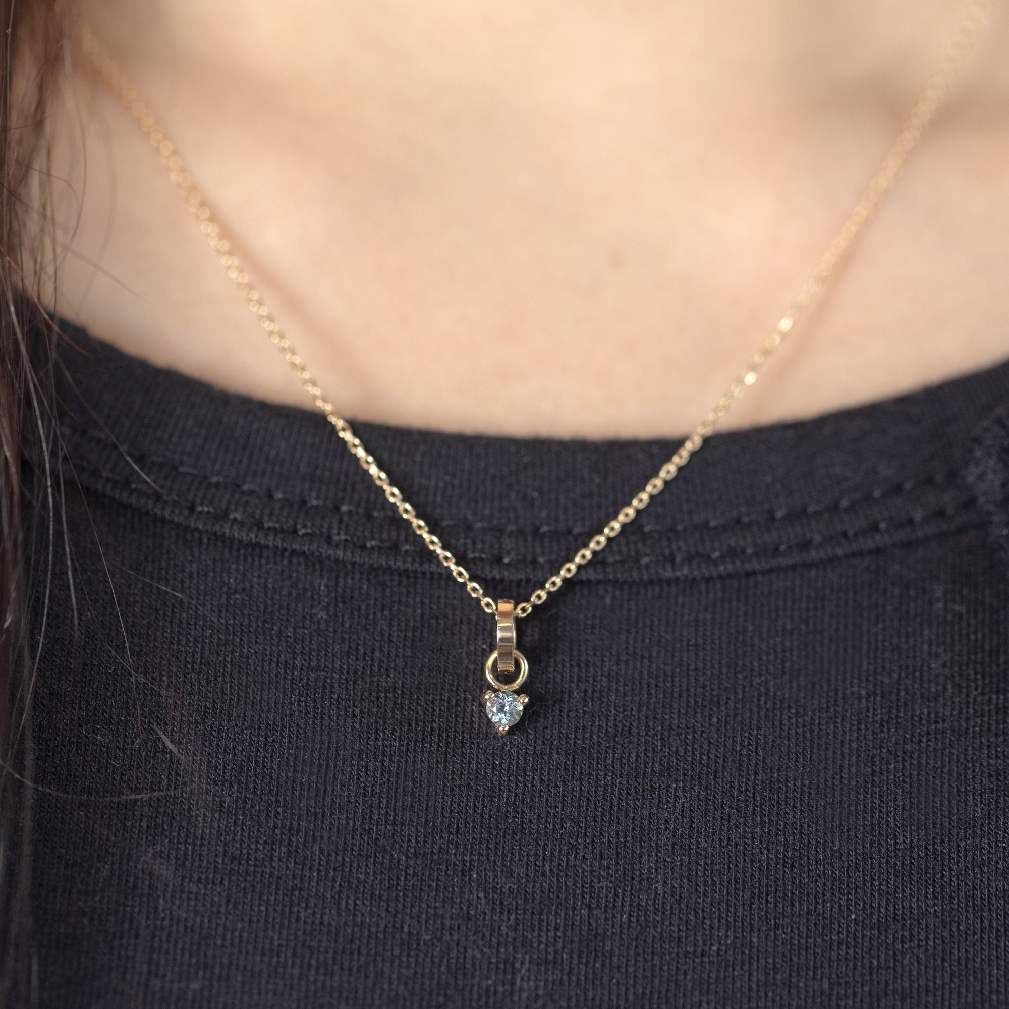 Alexis Russell Charms The Aquamarine Birthstone Charm | Yellow Gold