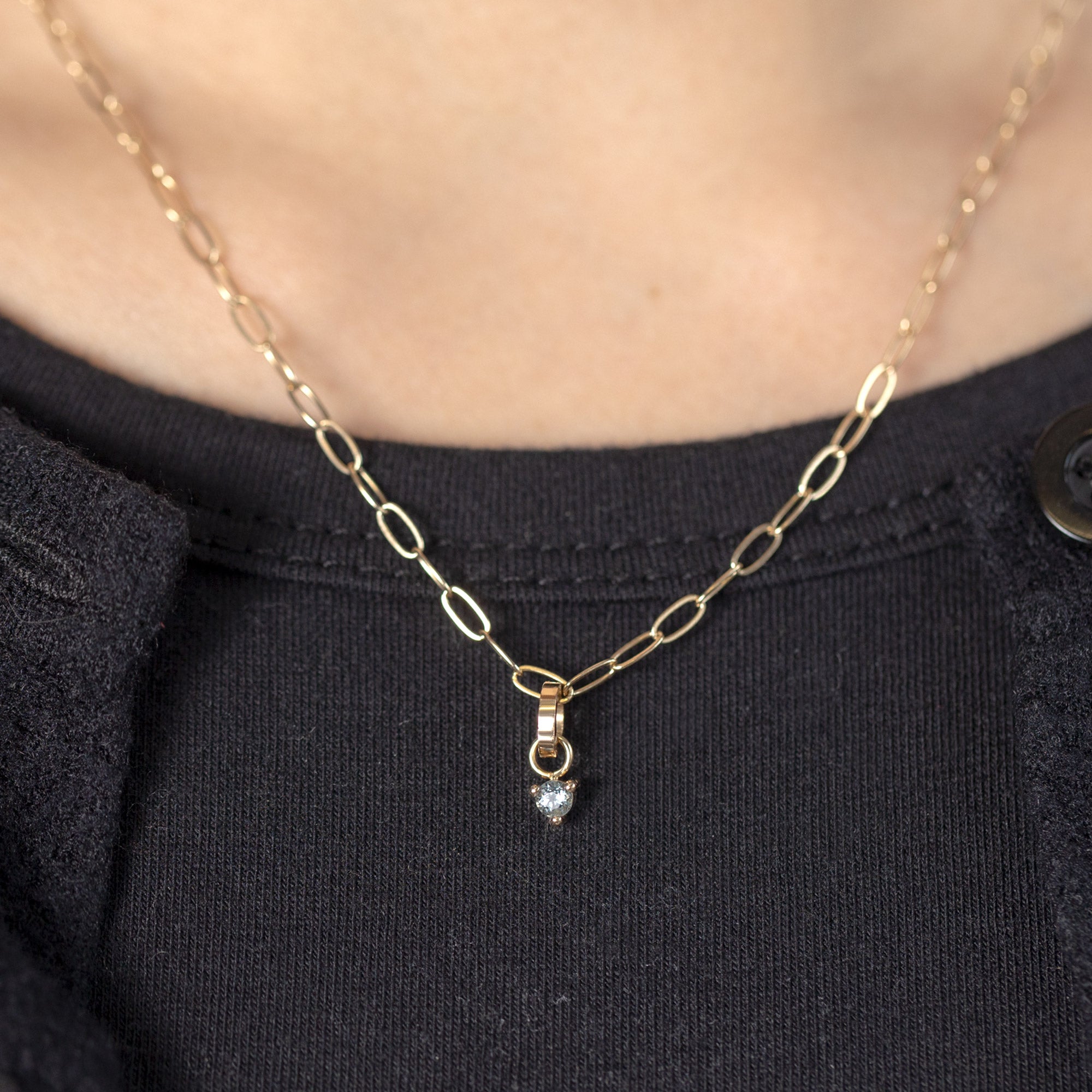 Alexis Russell Charms The Aquamarine Birthstone Charm | Yellow Gold