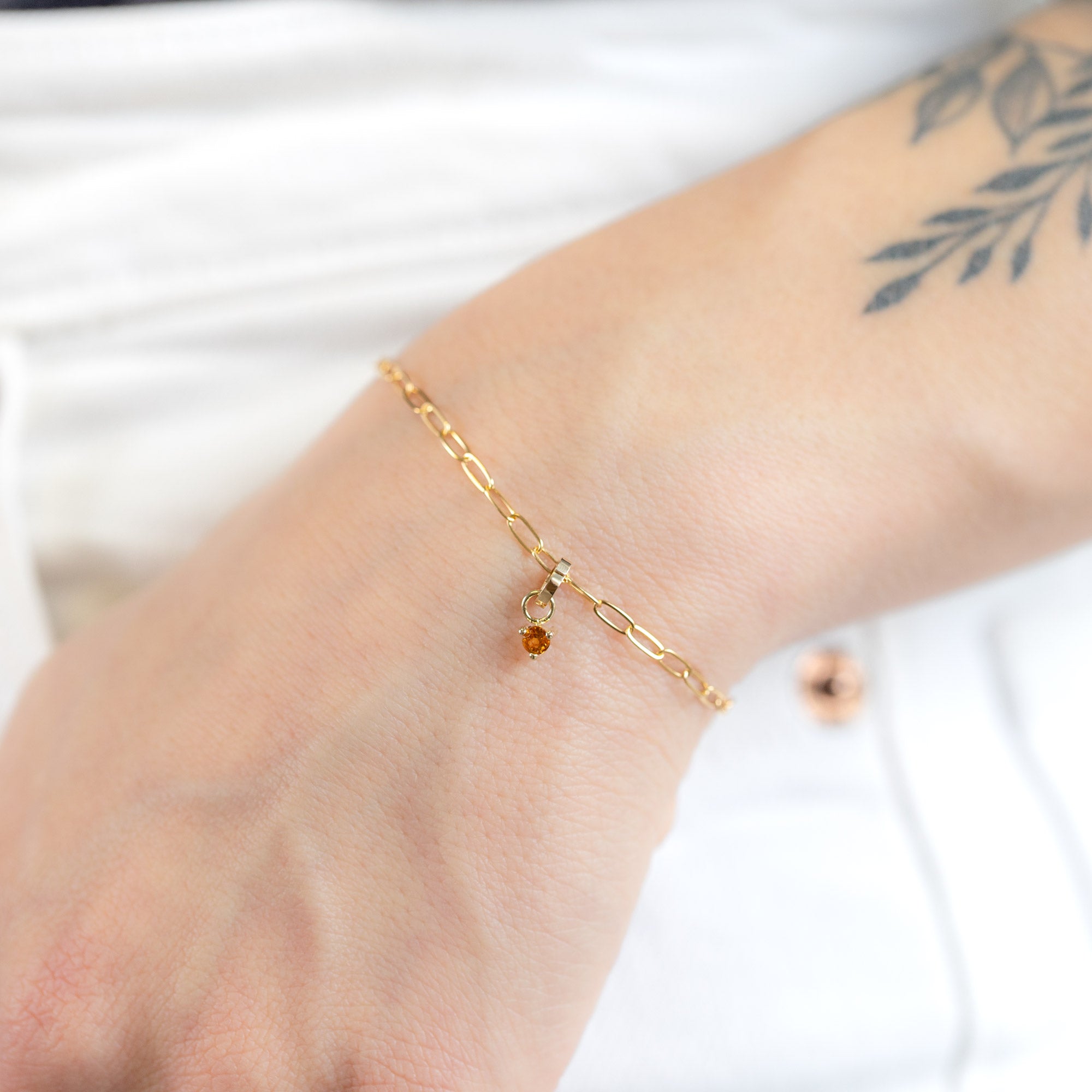 Alexis Russell Charms The Citrine Birthstone Charm | Yellow Gold