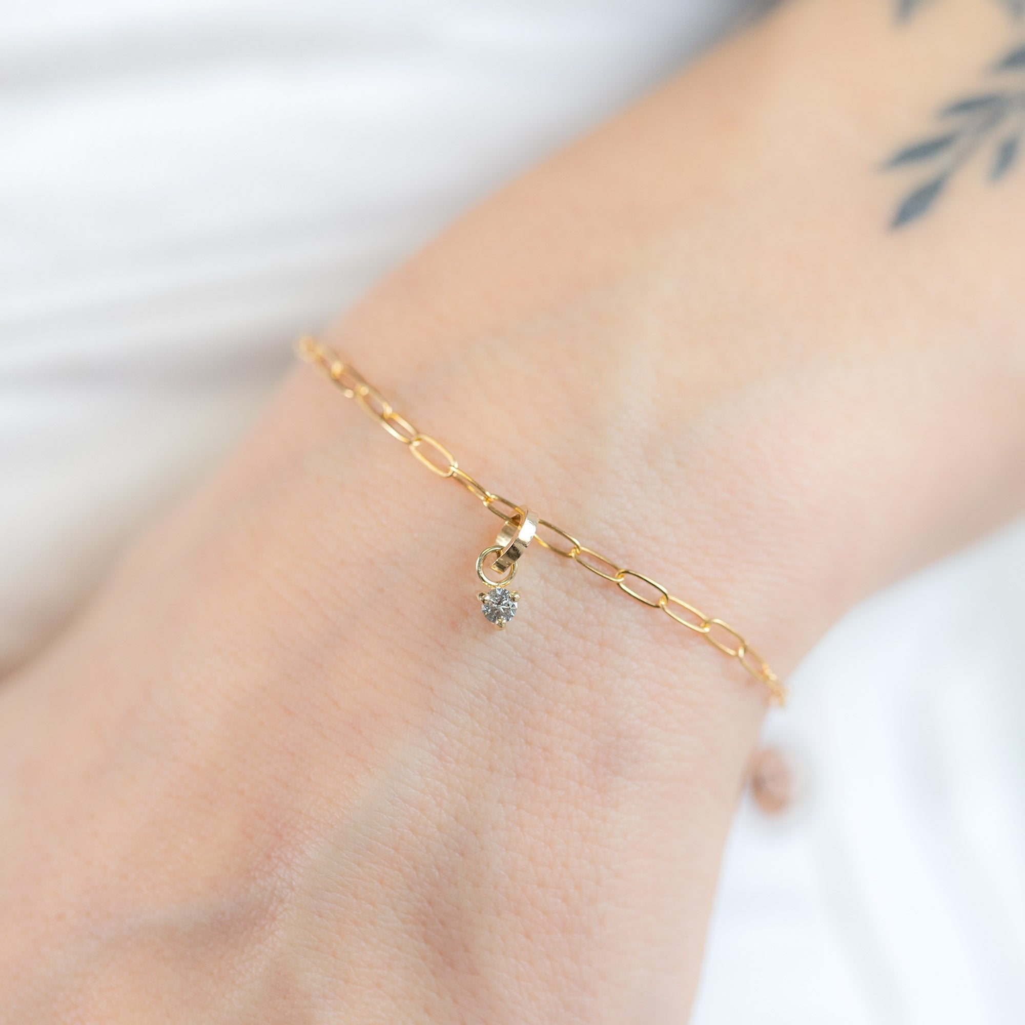 Alexis Russell Charms The Diamond Birthstone Charm | Yellow Gold