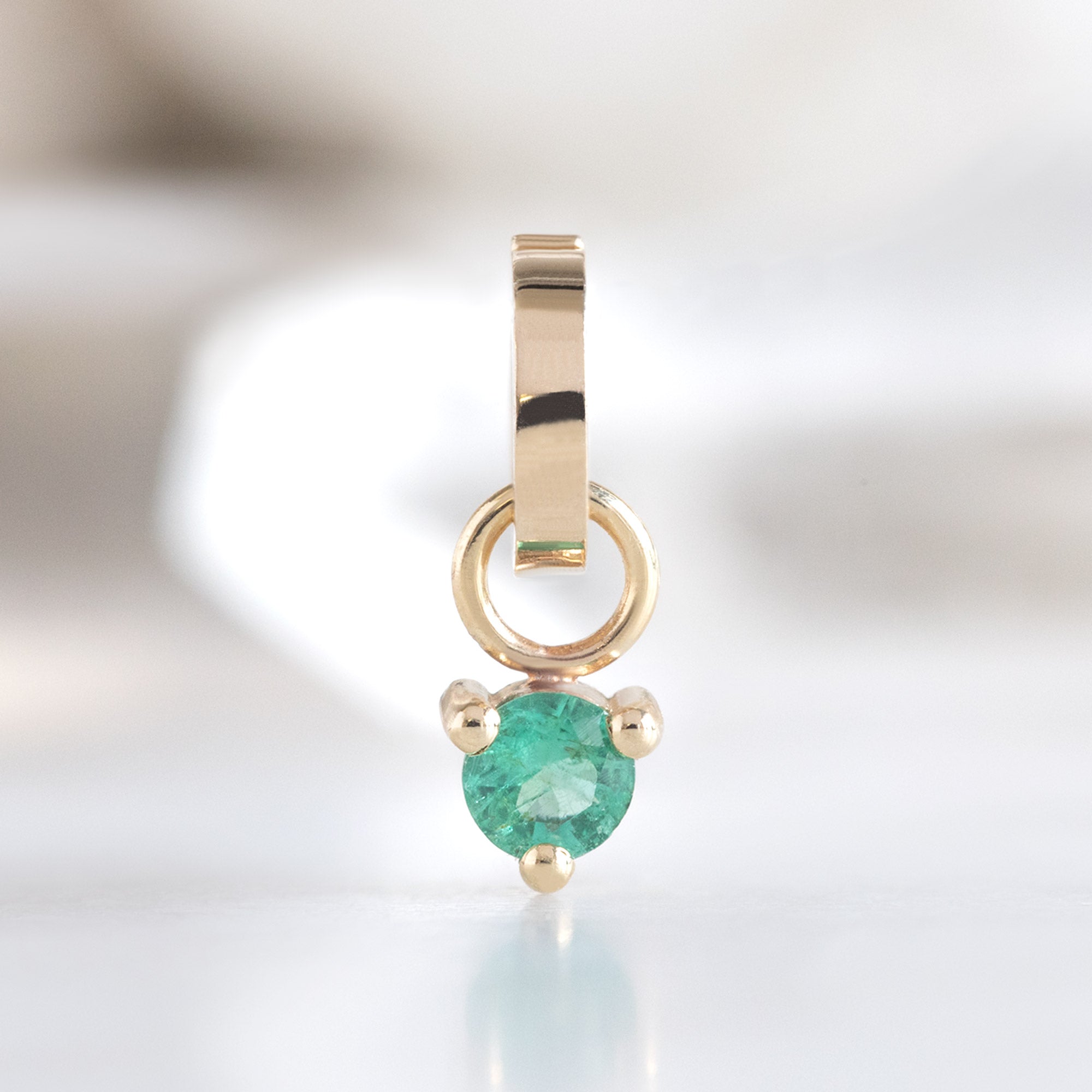 Alexis Russell Charms The Emerald Birthstone Charm | Yellow Gold