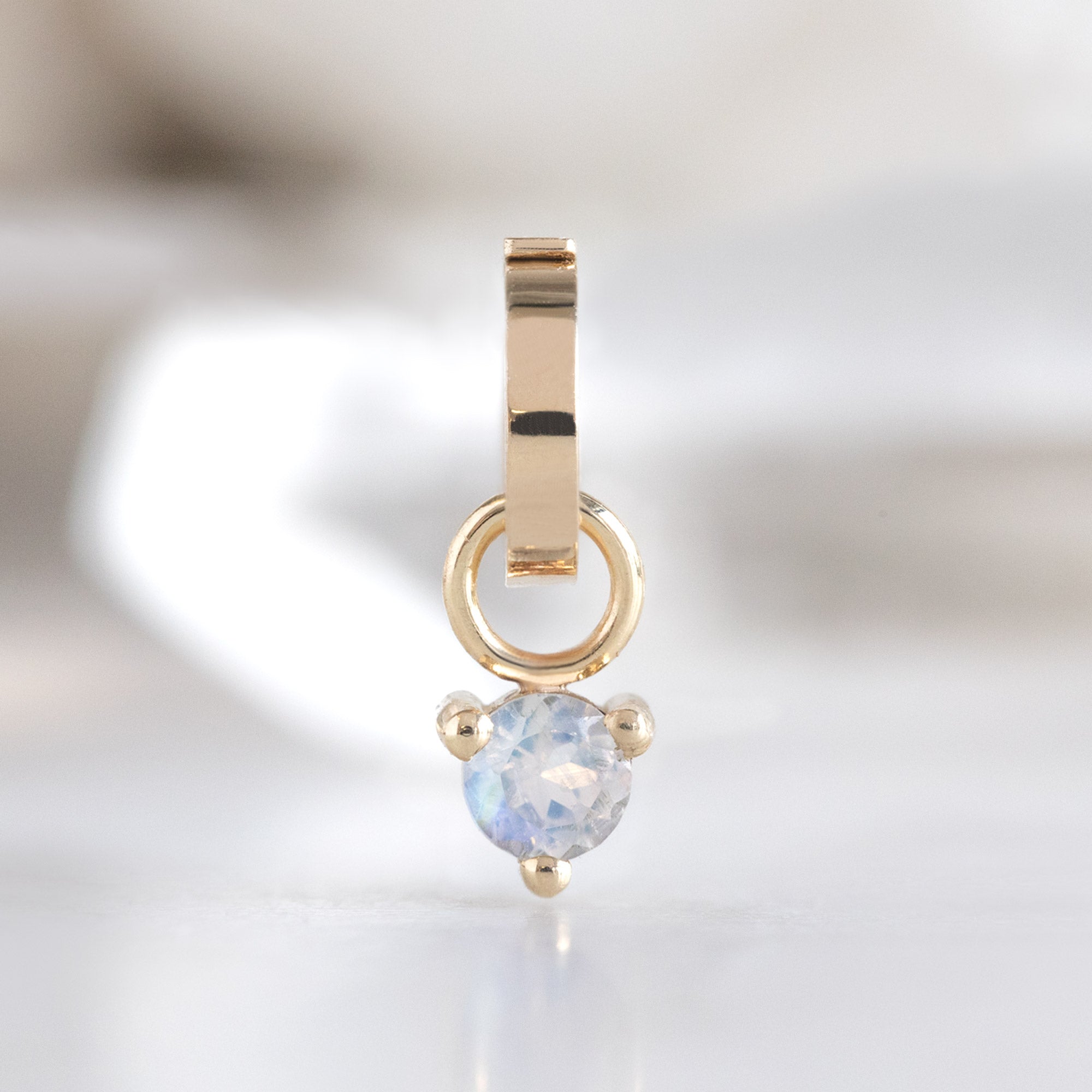 Alexis Russell Charms The Moonstone Birthstone Charm | Yellow Gold