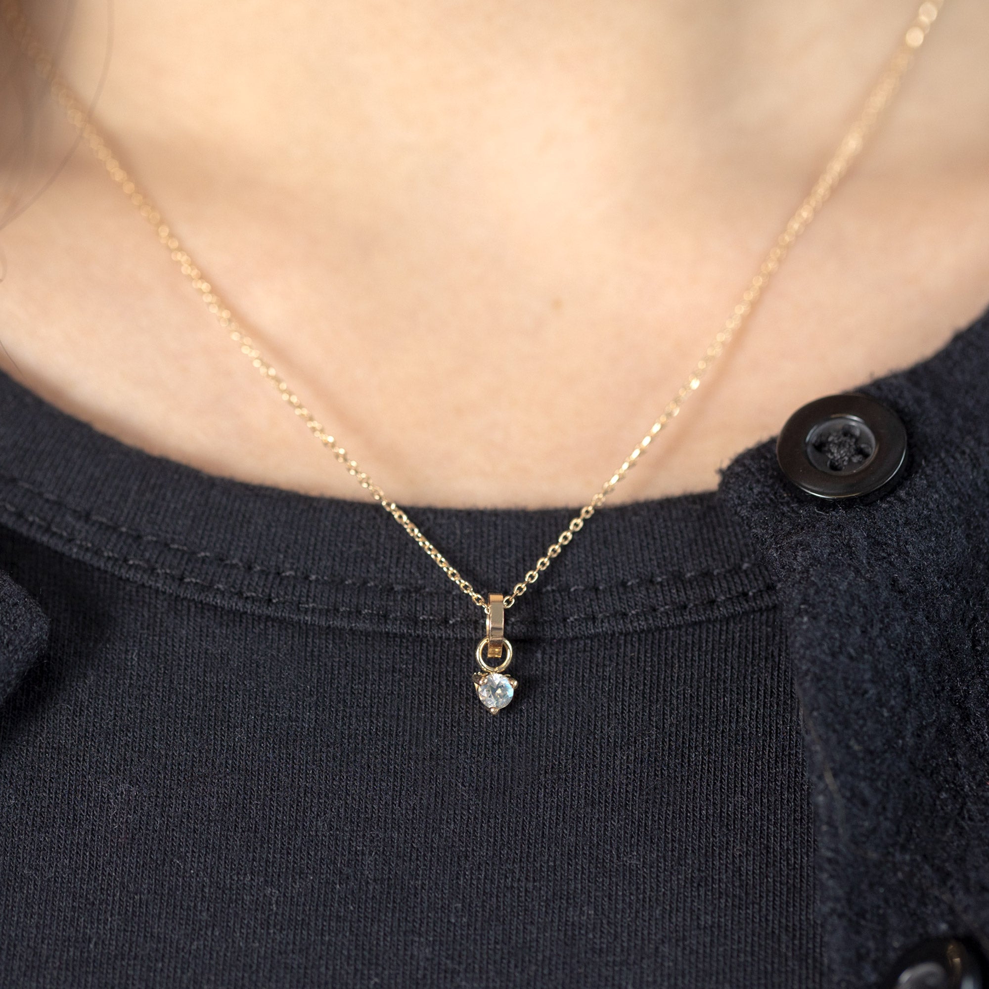 Alexis Russell Charms The Moonstone Birthstone Charm | Yellow Gold