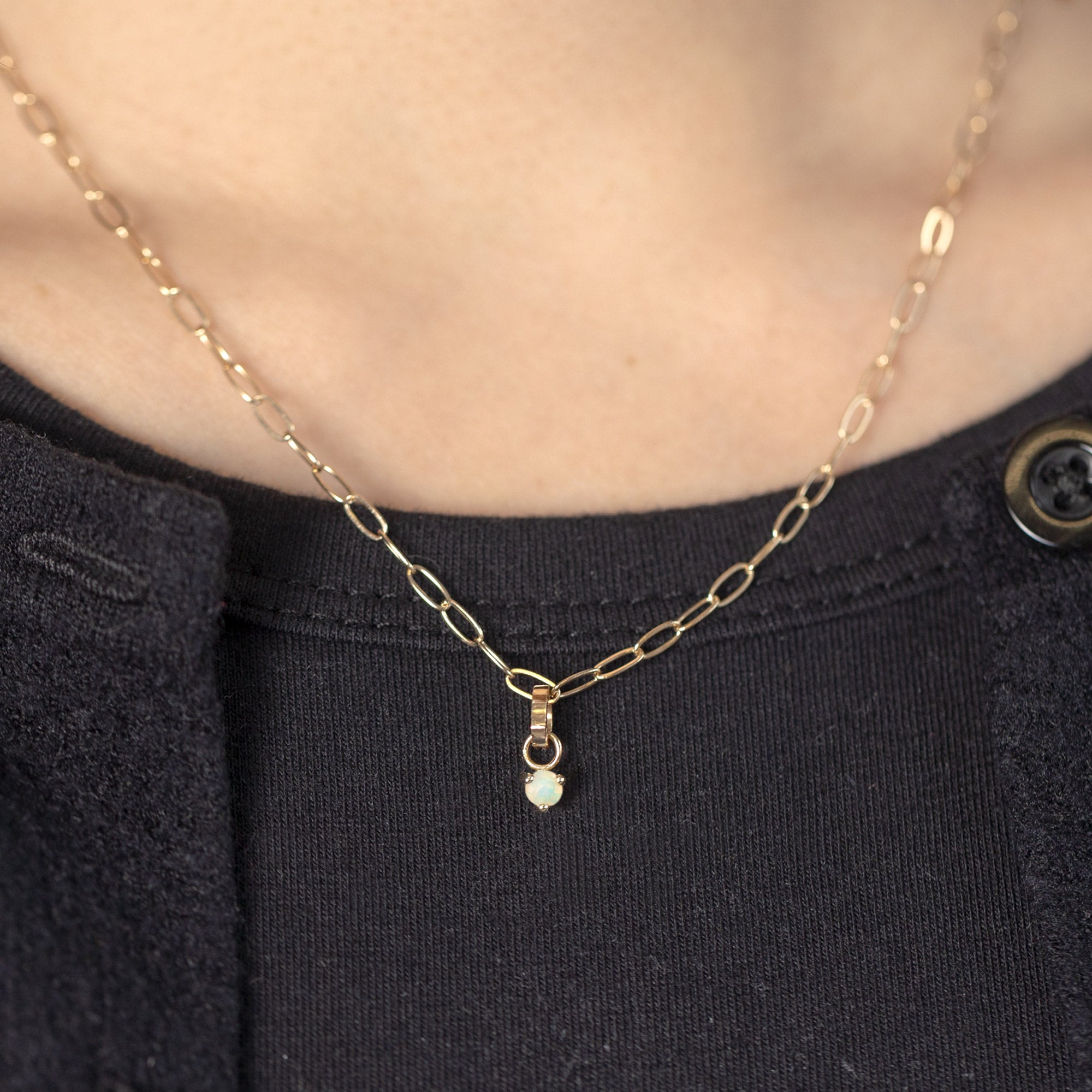 Alexis Russell Charms The Opal Birthstone Charm | Yellow Gold