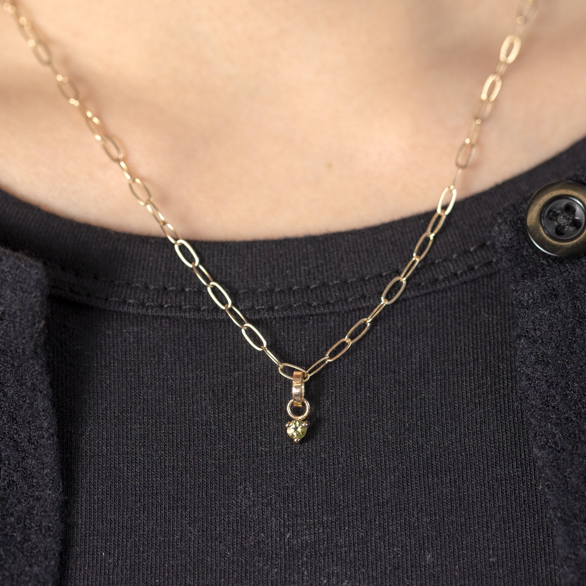 Alexis Russell Charms The Peridot Birthstone Charm | Yellow Gold