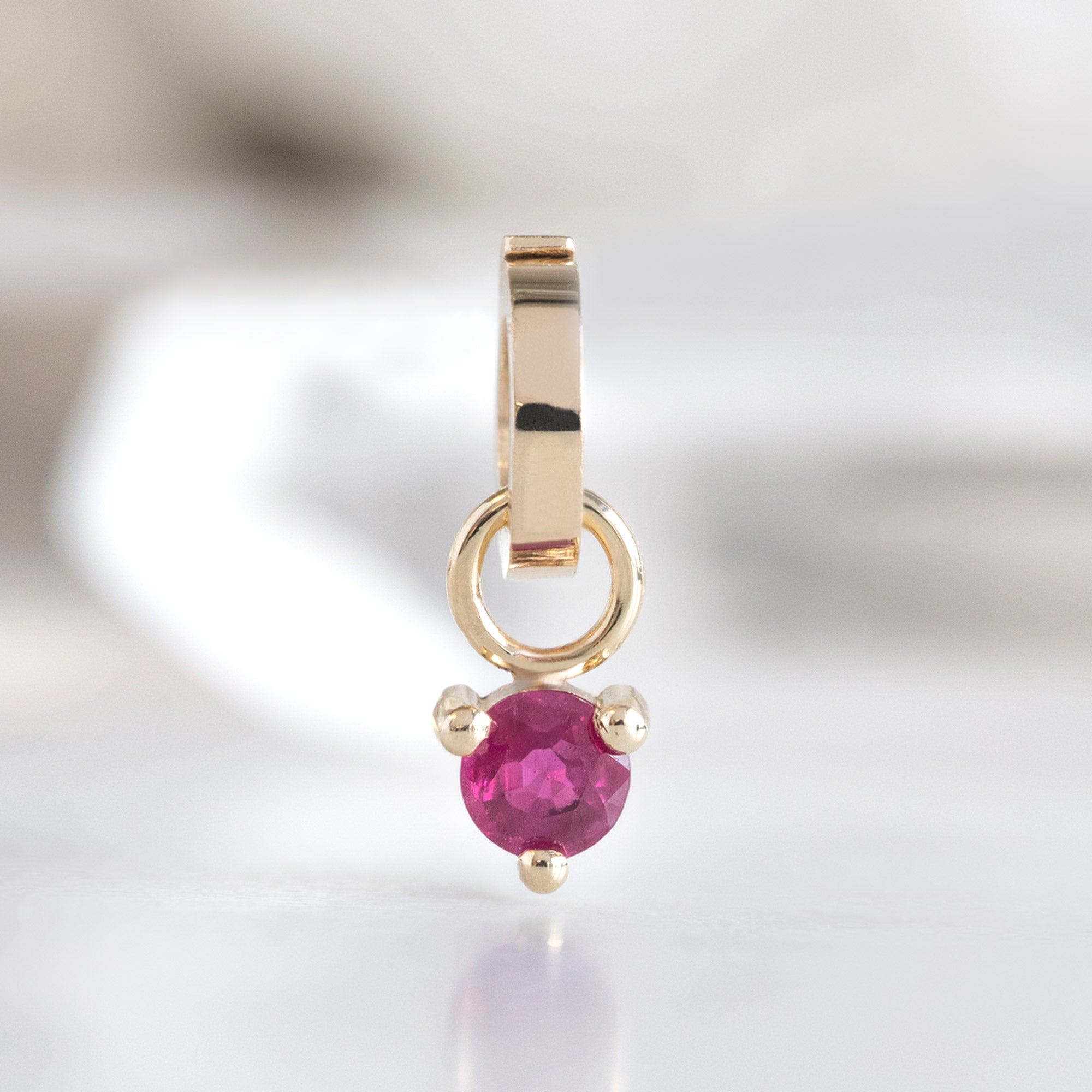 Alexis Russell Charms The Ruby Birthstone Charm | Yellow Gold