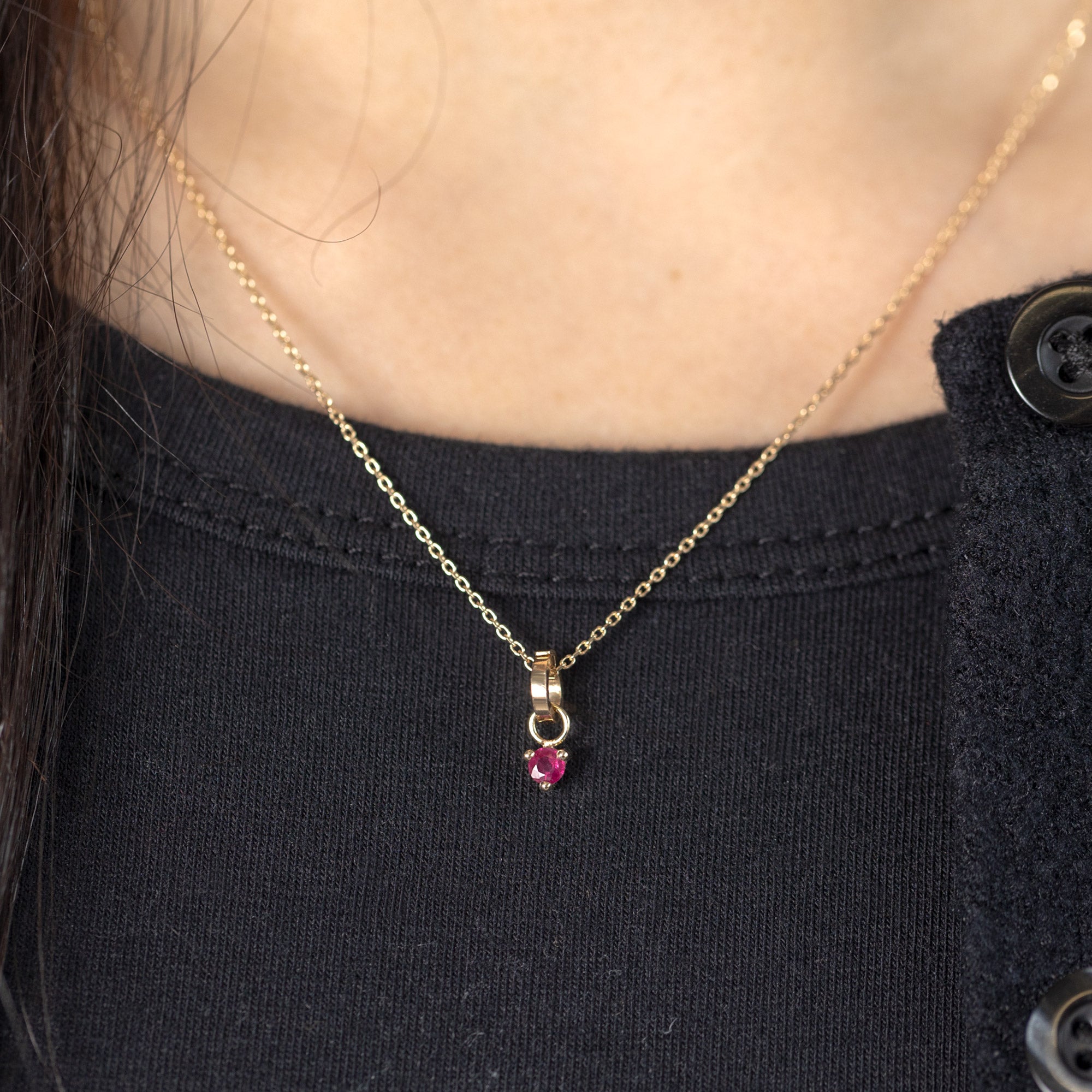 Alexis Russell Charms The Ruby Birthstone Charm | Yellow Gold