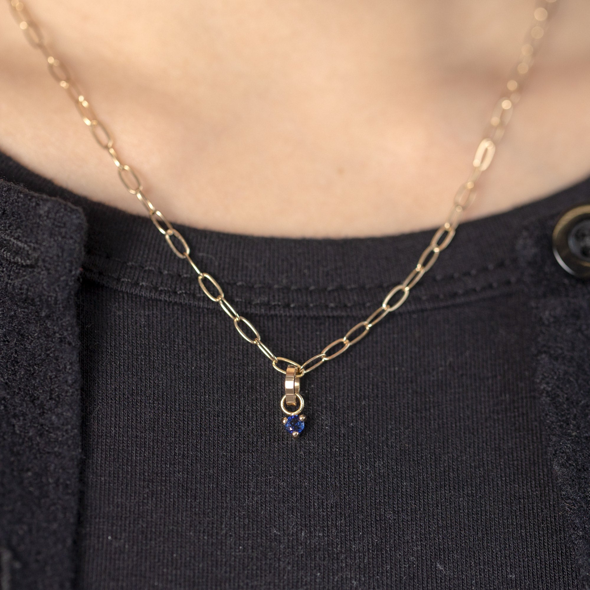 Alexis Russell Charms The Sapphire Birthstone Charm | Yellow Gold