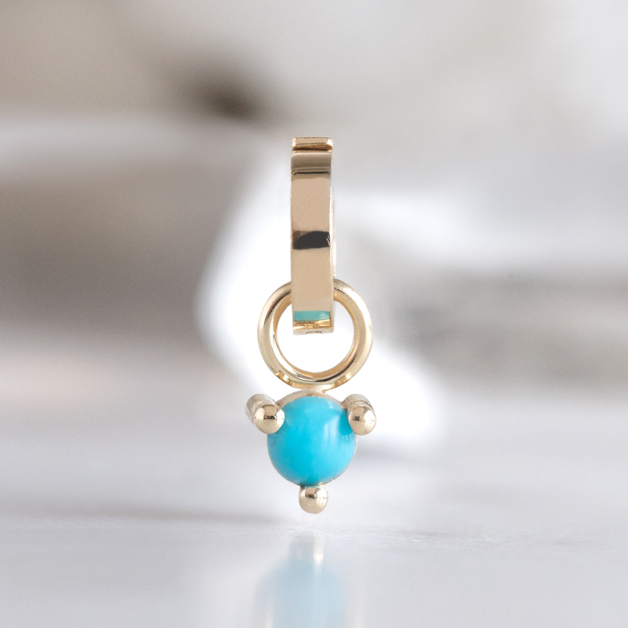 Alexis Russell Charms The Turquoise Birthstone Charm | Yellow Gold