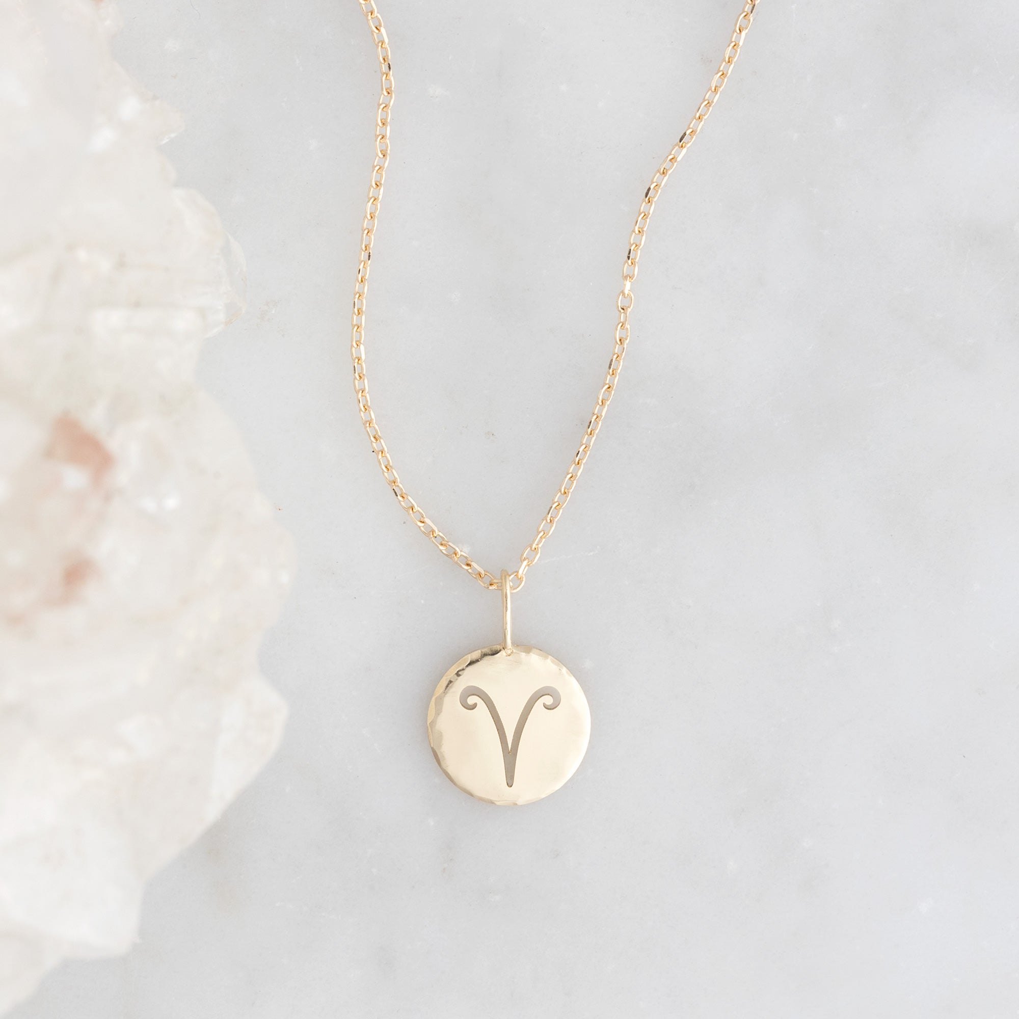 Alexis Russell Necklaces The Zodiac Birthstone Charm Necklace | Yellow, Rose or White Gold