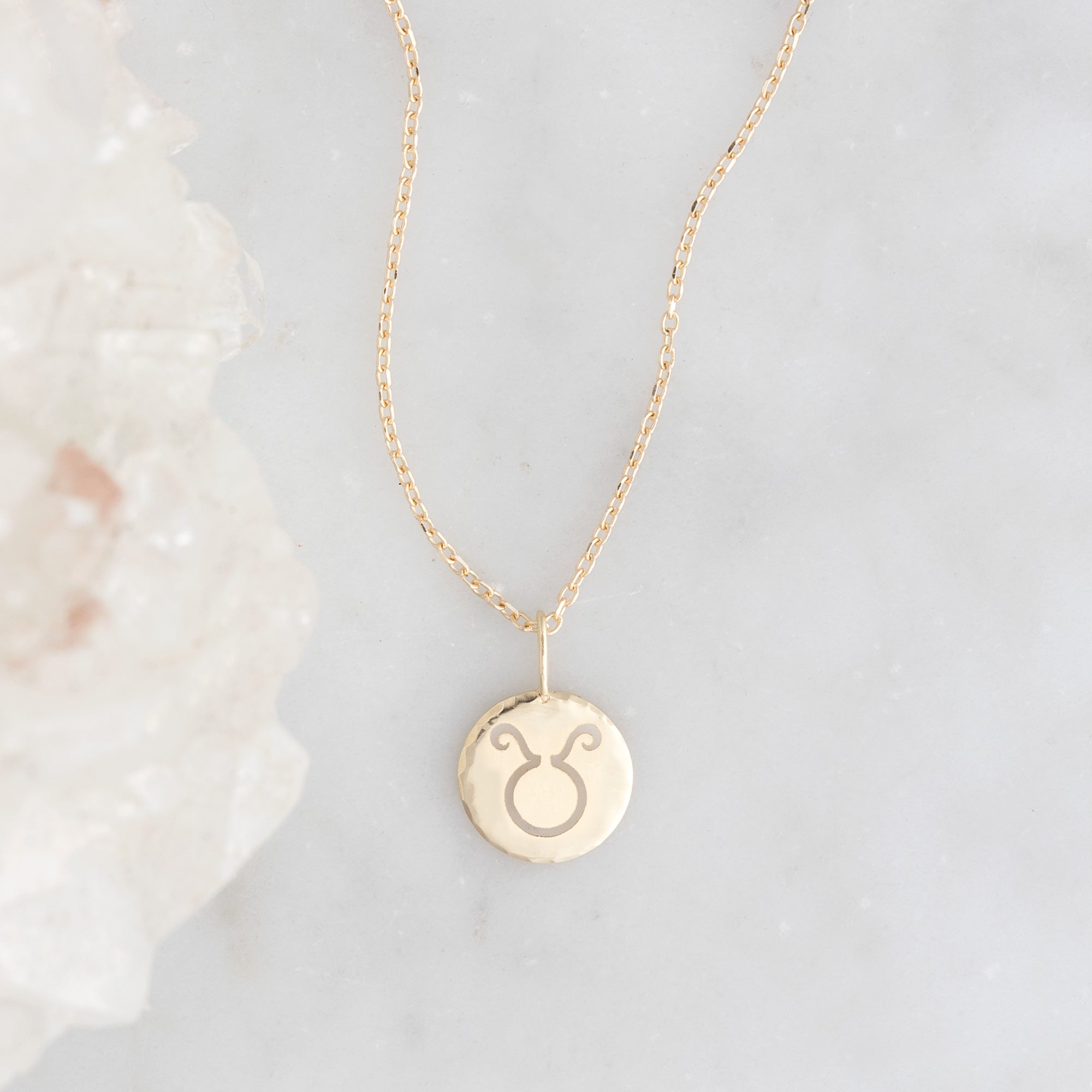 Alexis Russell Necklaces The Zodiac Birthstone Charm Necklace | Yellow, Rose or White Gold