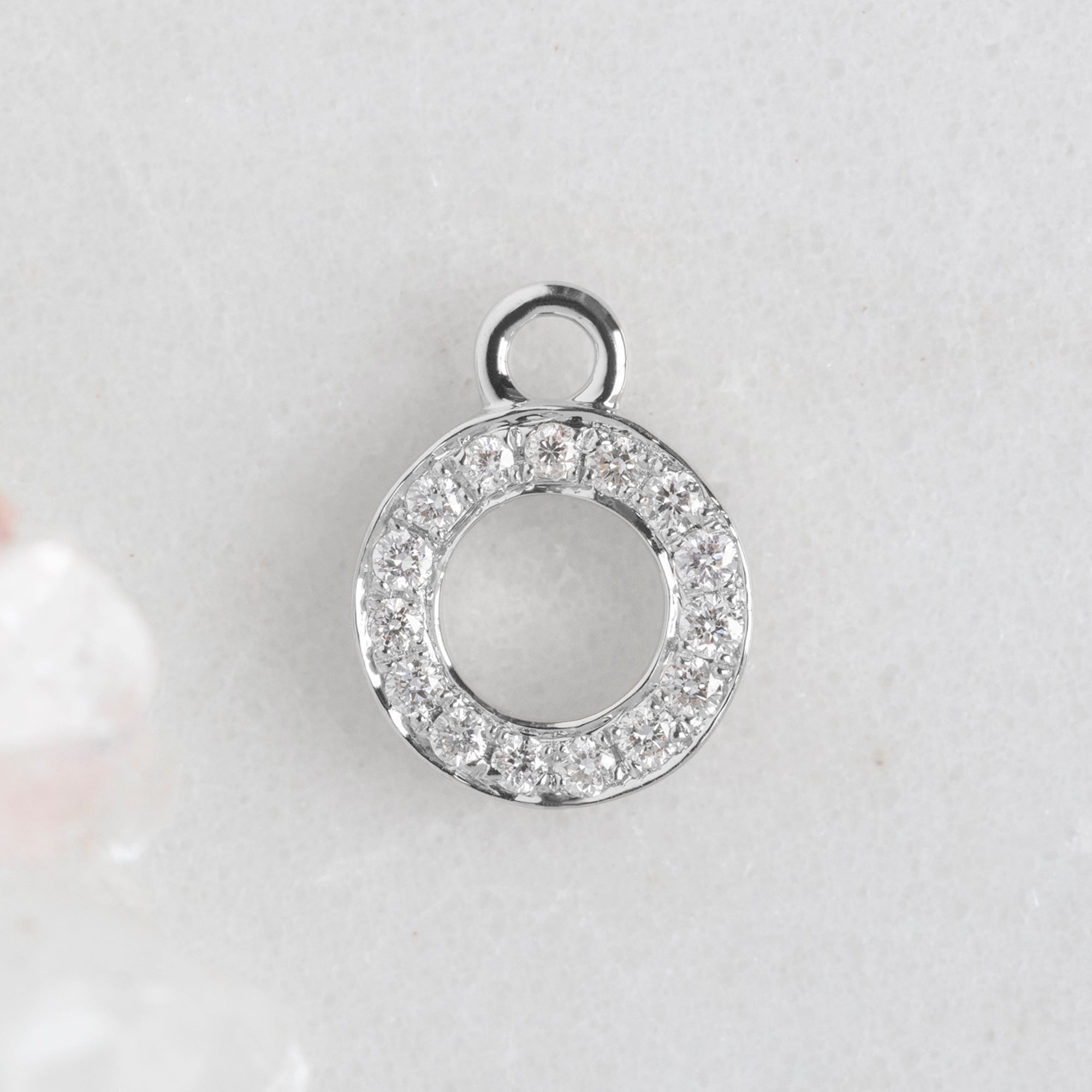 Alexis Russell Charms The White Diamond Pavé Letter Charm | White Gold